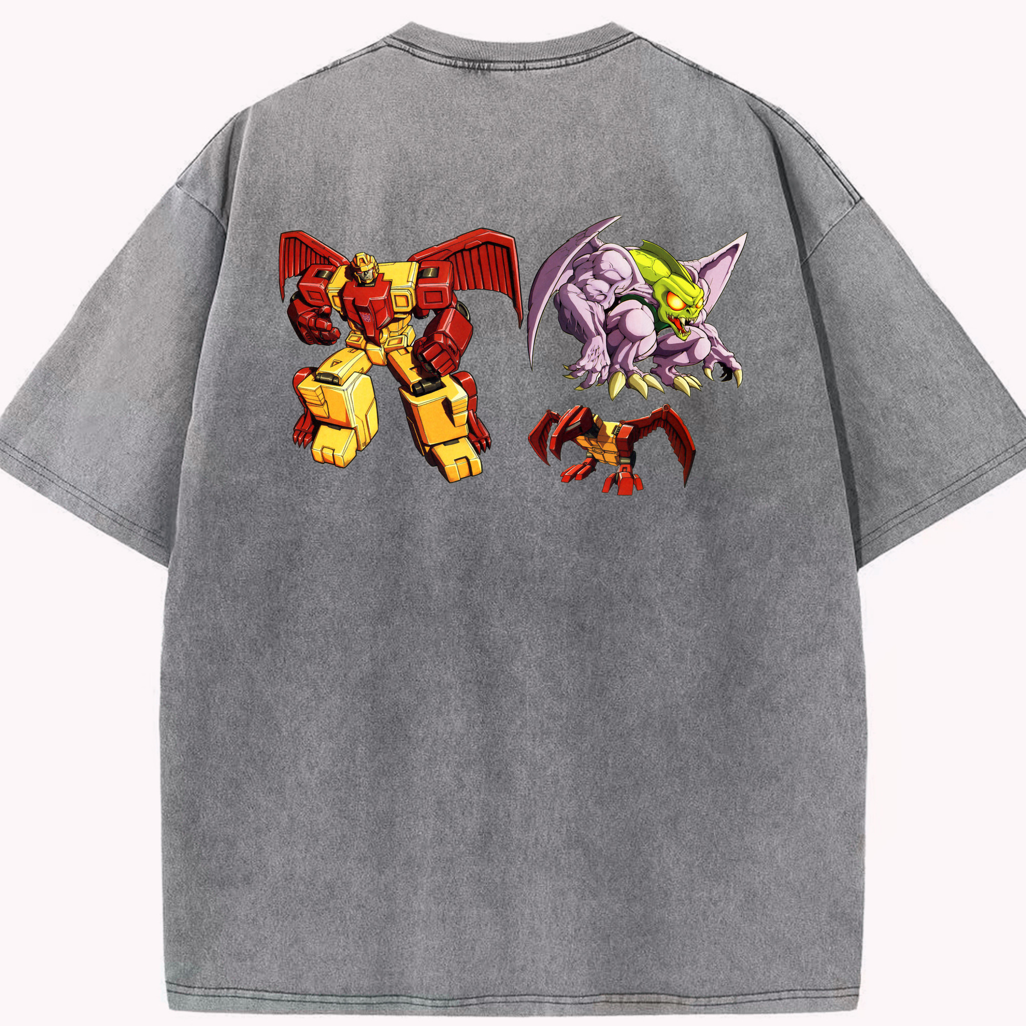（画像用）  綿100% ヴィンテージ風 半袖Tシャツ（背面プリント）