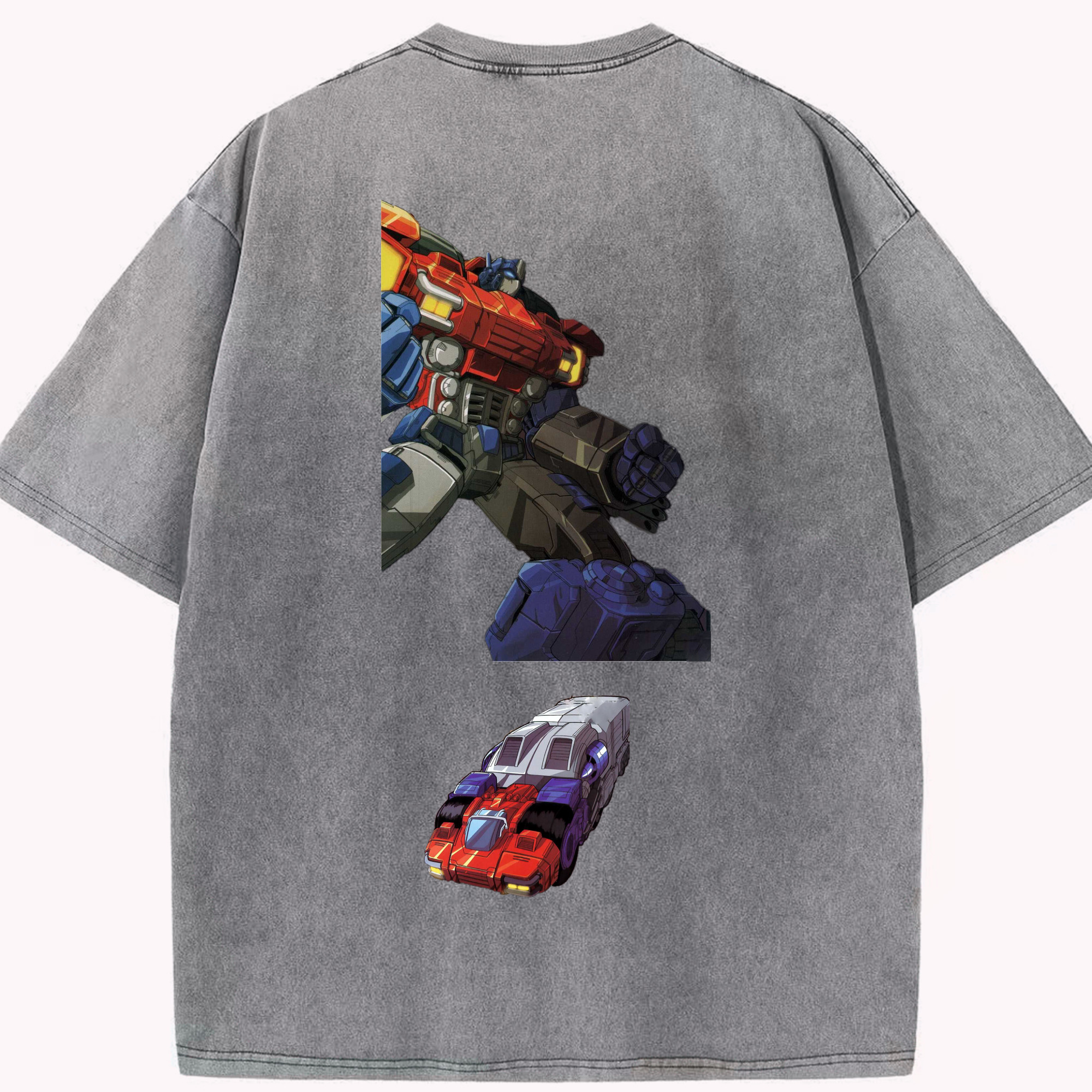 （画像用）  綿100% ヴィンテージ風 半袖Tシャツ（背面プリント）
