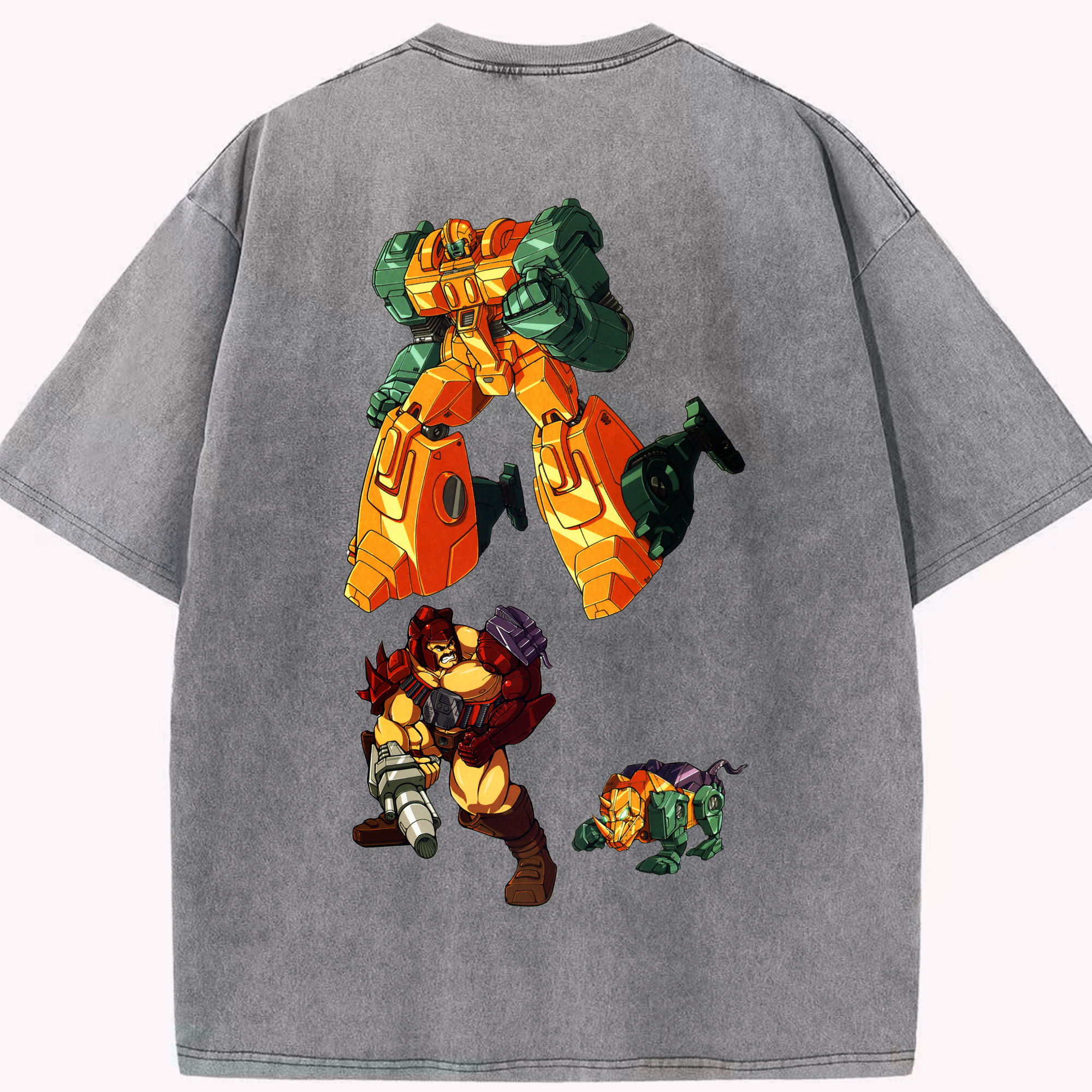 （画像用）  綿100% ヴィンテージ風 半袖Tシャツ（背面プリント）