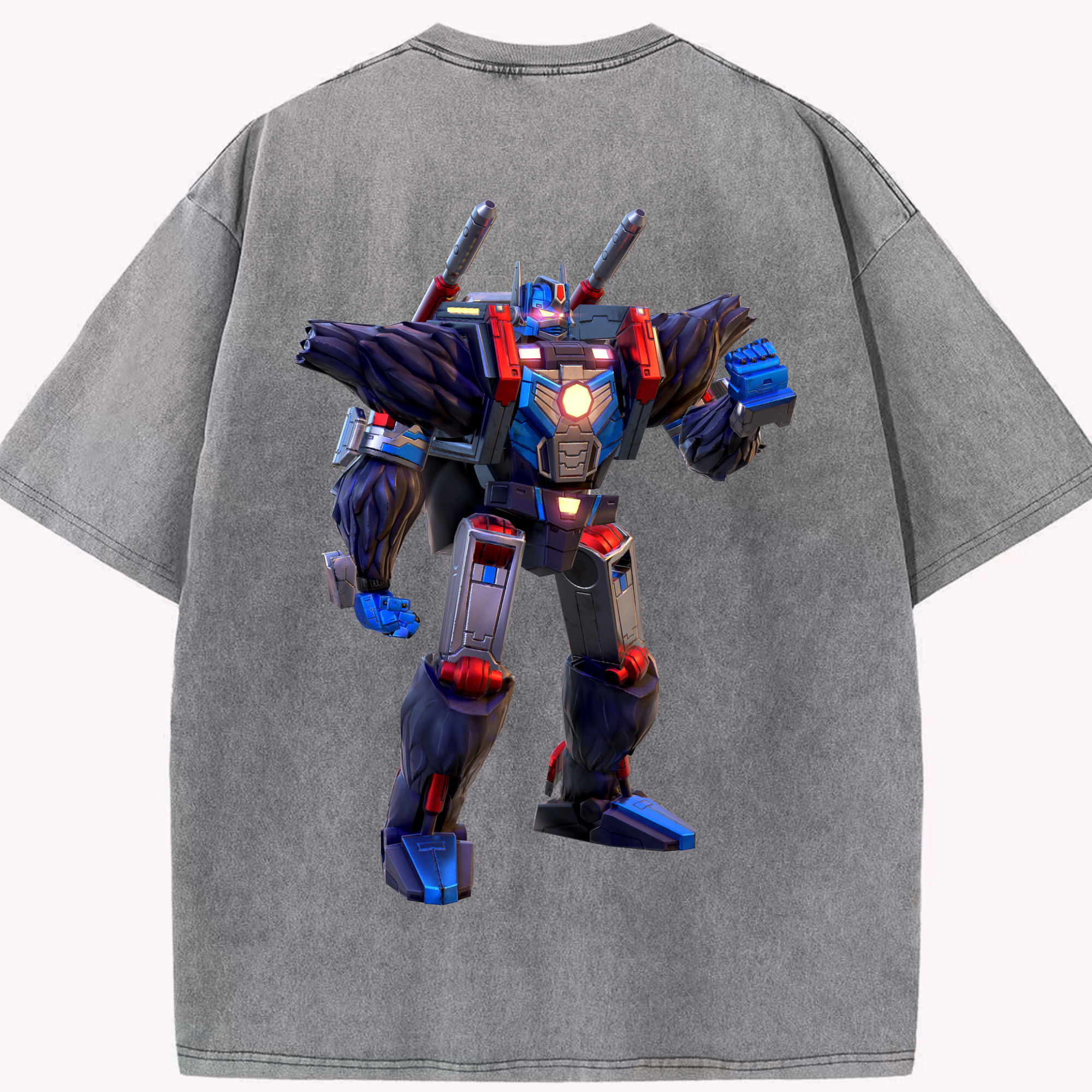 （画像用）  綿100% ヴィンテージ風 半袖Tシャツ（背面プリント）