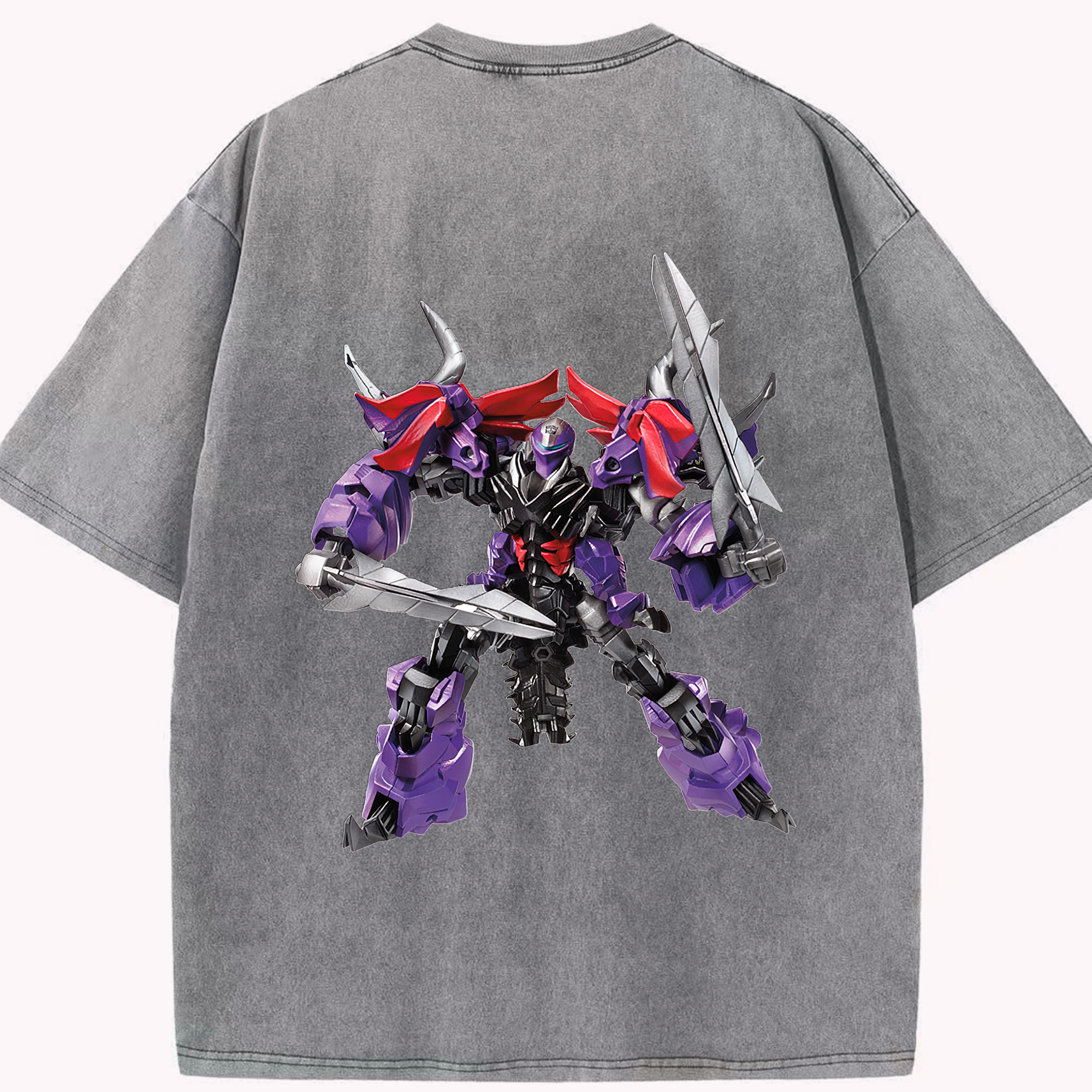 （画像用）  綿100% ヴィンテージ風 半袖Tシャツ（背面プリント）