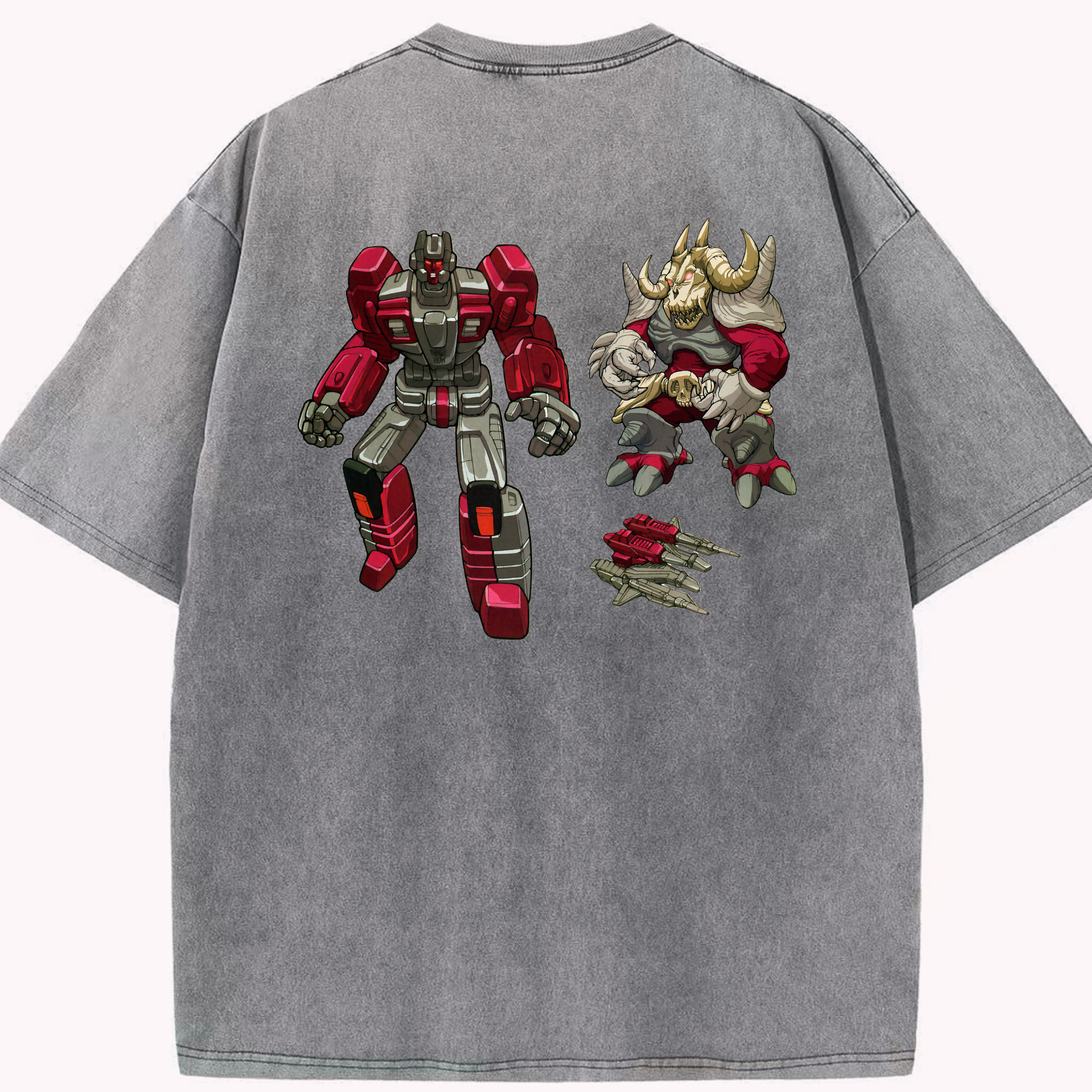 （画像用）  綿100% ヴィンテージ風 半袖Tシャツ（背面プリント）