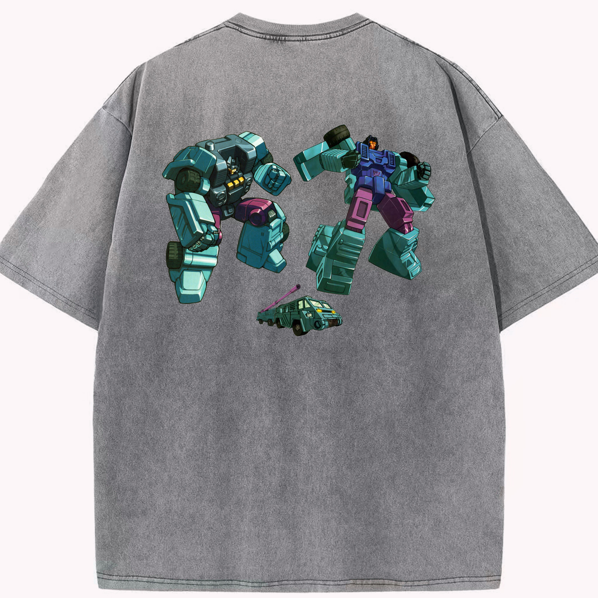 （画像用）  綿100% ヴィンテージ風 半袖Tシャツ（背面プリント）