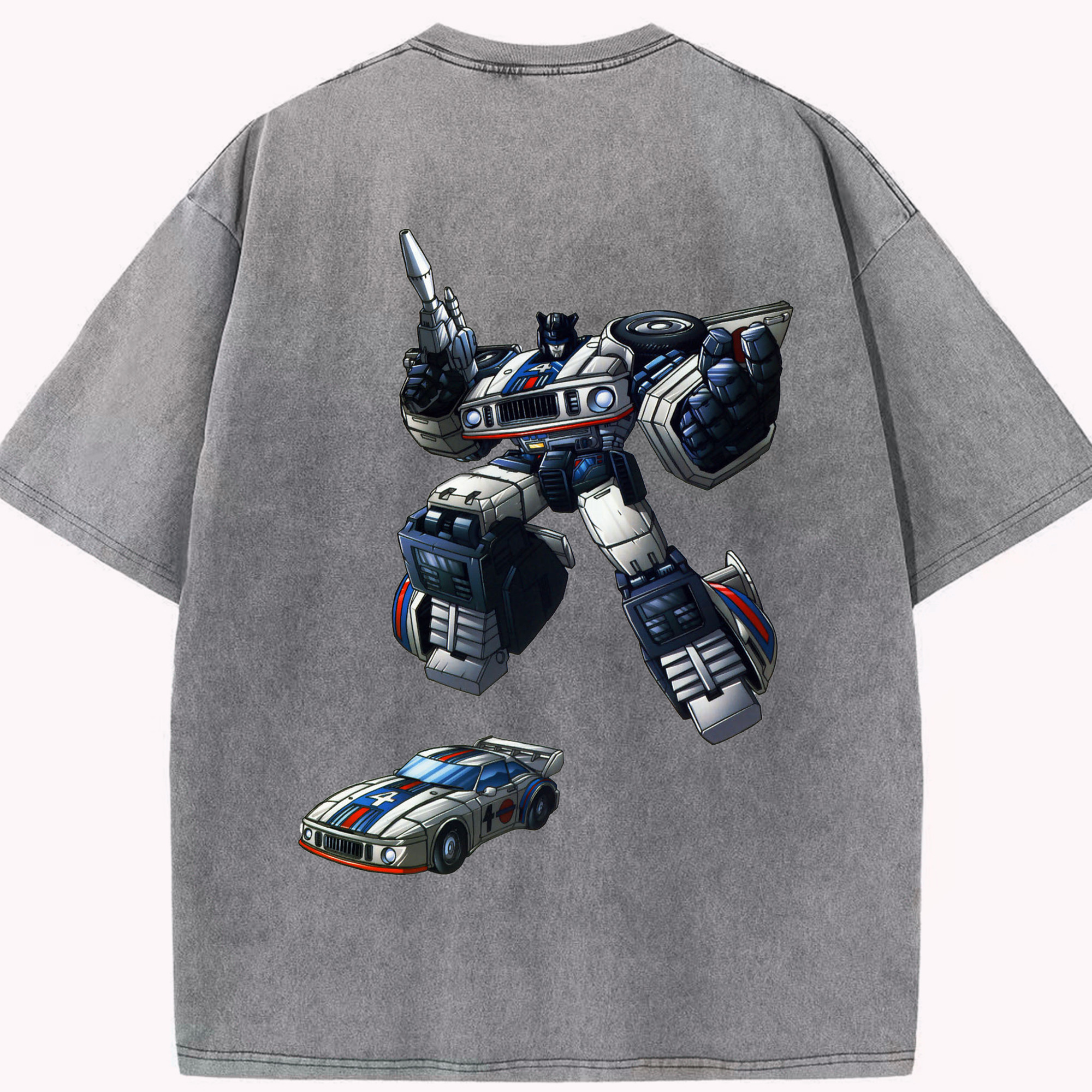 （画像用）  綿100% ヴィンテージ風 半袖Tシャツ（背面プリント）