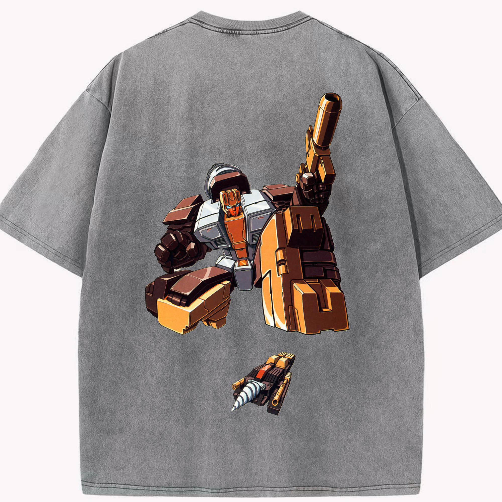 （画像用）  綿100% ヴィンテージ風 半袖Tシャツ（背面プリント）