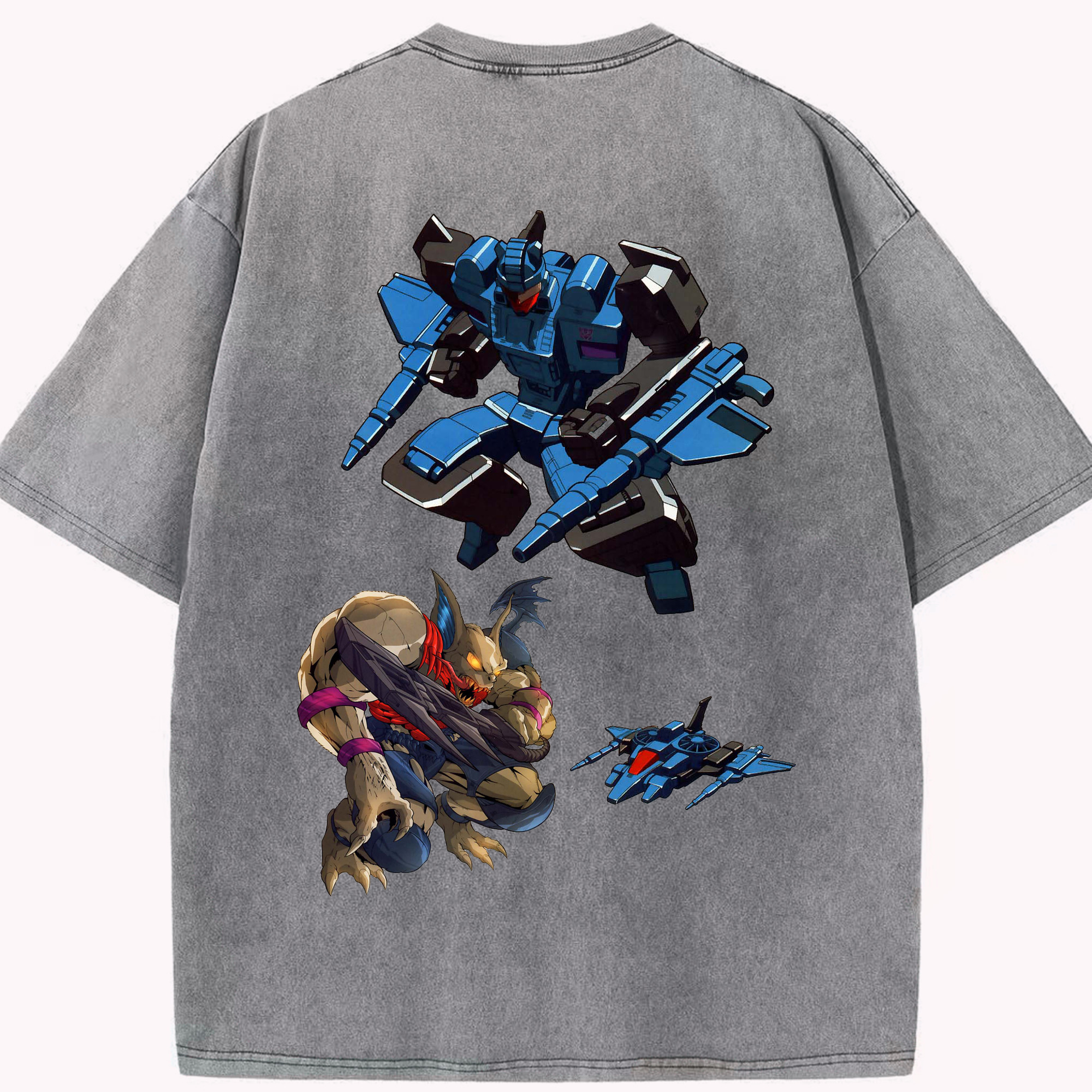 （画像用）  綿100% ヴィンテージ風 半袖Tシャツ（背面プリント）