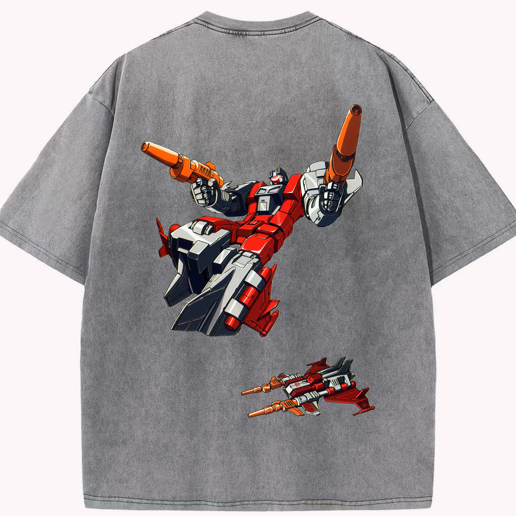 （画像用）  綿100% ヴィンテージ風 半袖Tシャツ（背面プリント）
