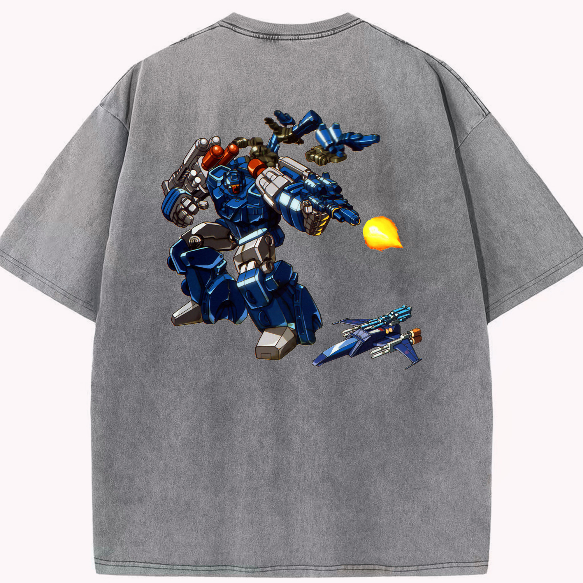 （画像用）  綿100% ヴィンテージ風 半袖Tシャツ（背面プリント）