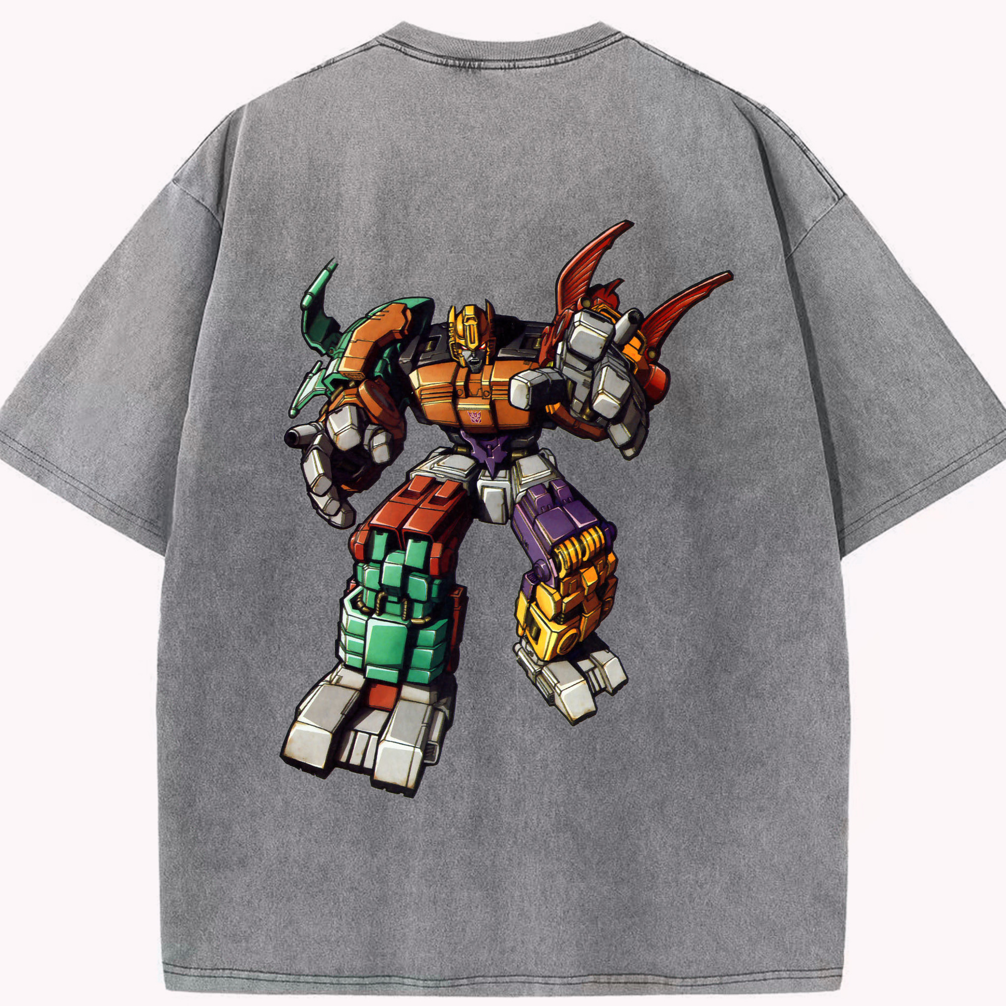 （画像用）  綿100% ヴィンテージ風 半袖Tシャツ（背面プリント）