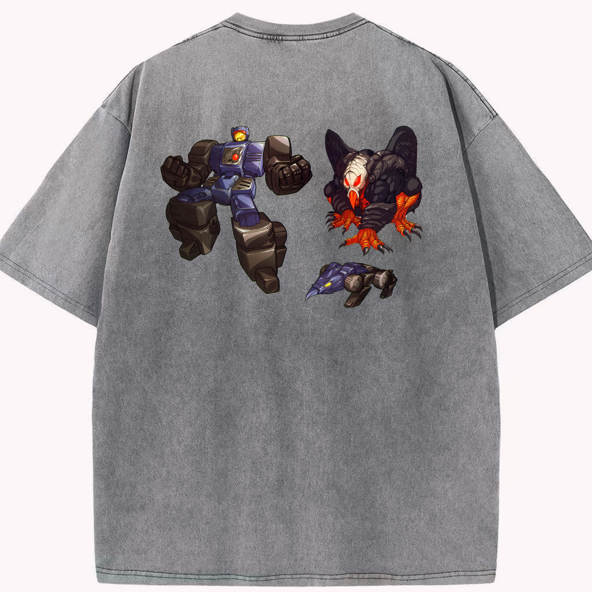（画像用）  綿100% ヴィンテージ風 半袖Tシャツ（背面プリント）