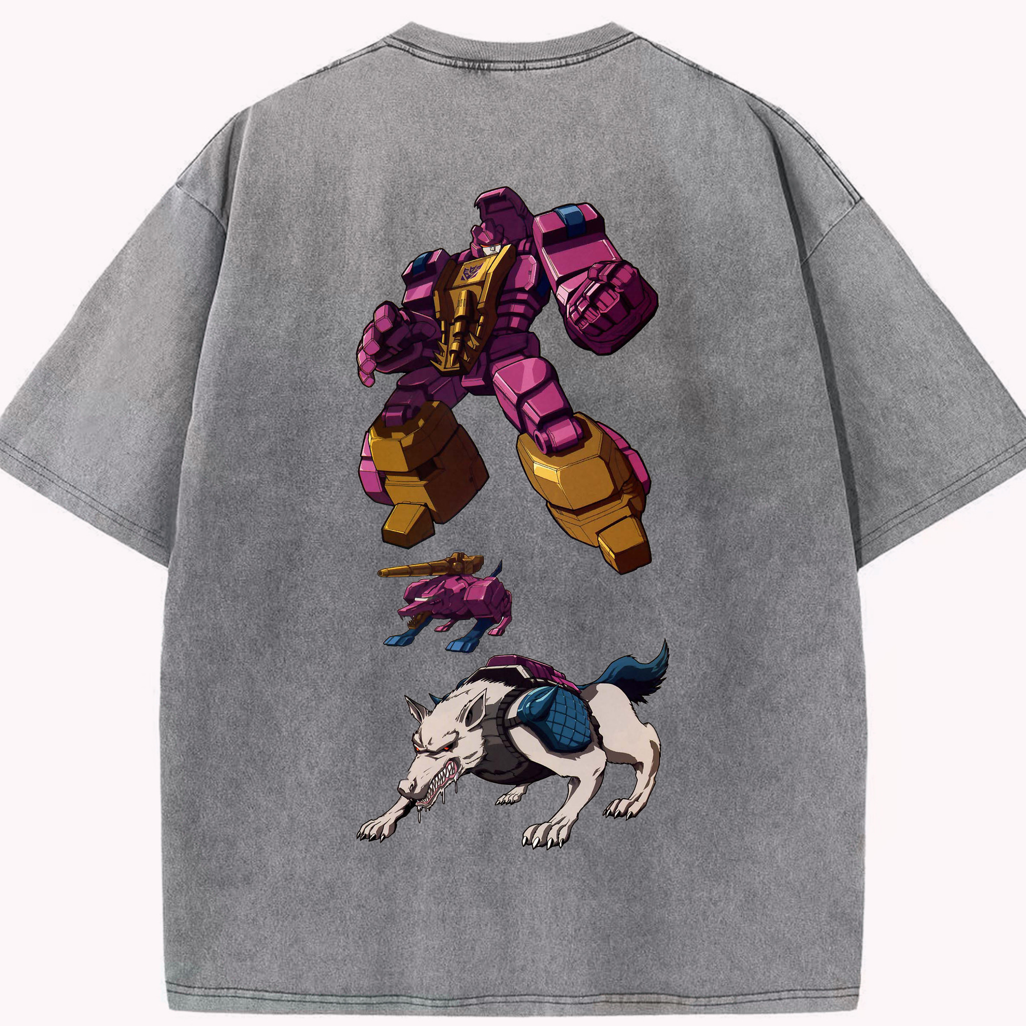 （画像用）  綿100% ヴィンテージ風 半袖Tシャツ（背面プリント）