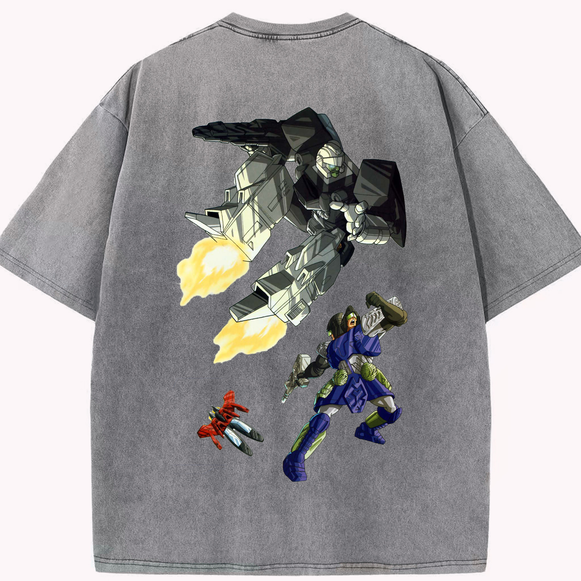 （画像用）  綿100% ヴィンテージ風 半袖Tシャツ（背面プリント）