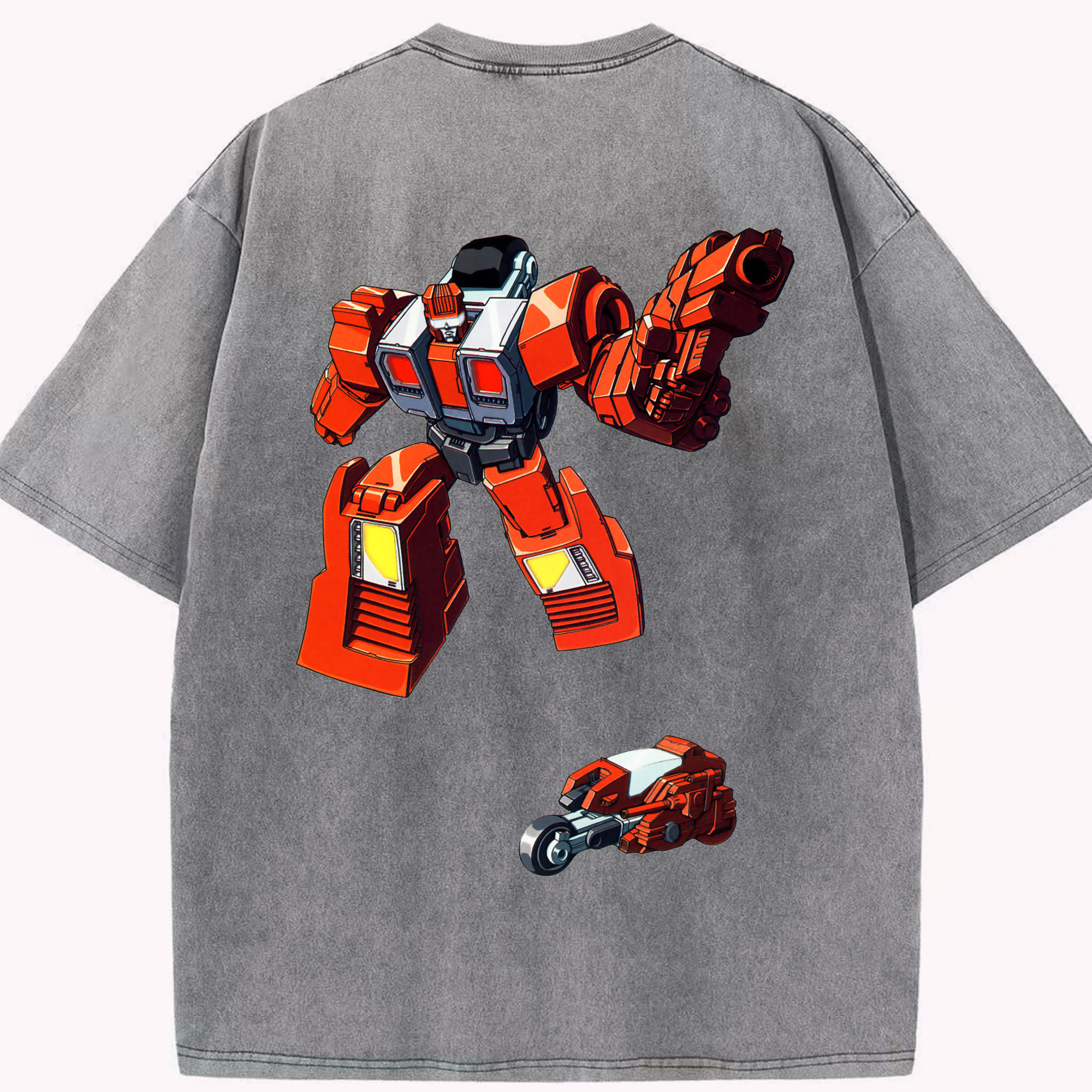 （画像用）  綿100% ヴィンテージ風 半袖Tシャツ（背面プリント）