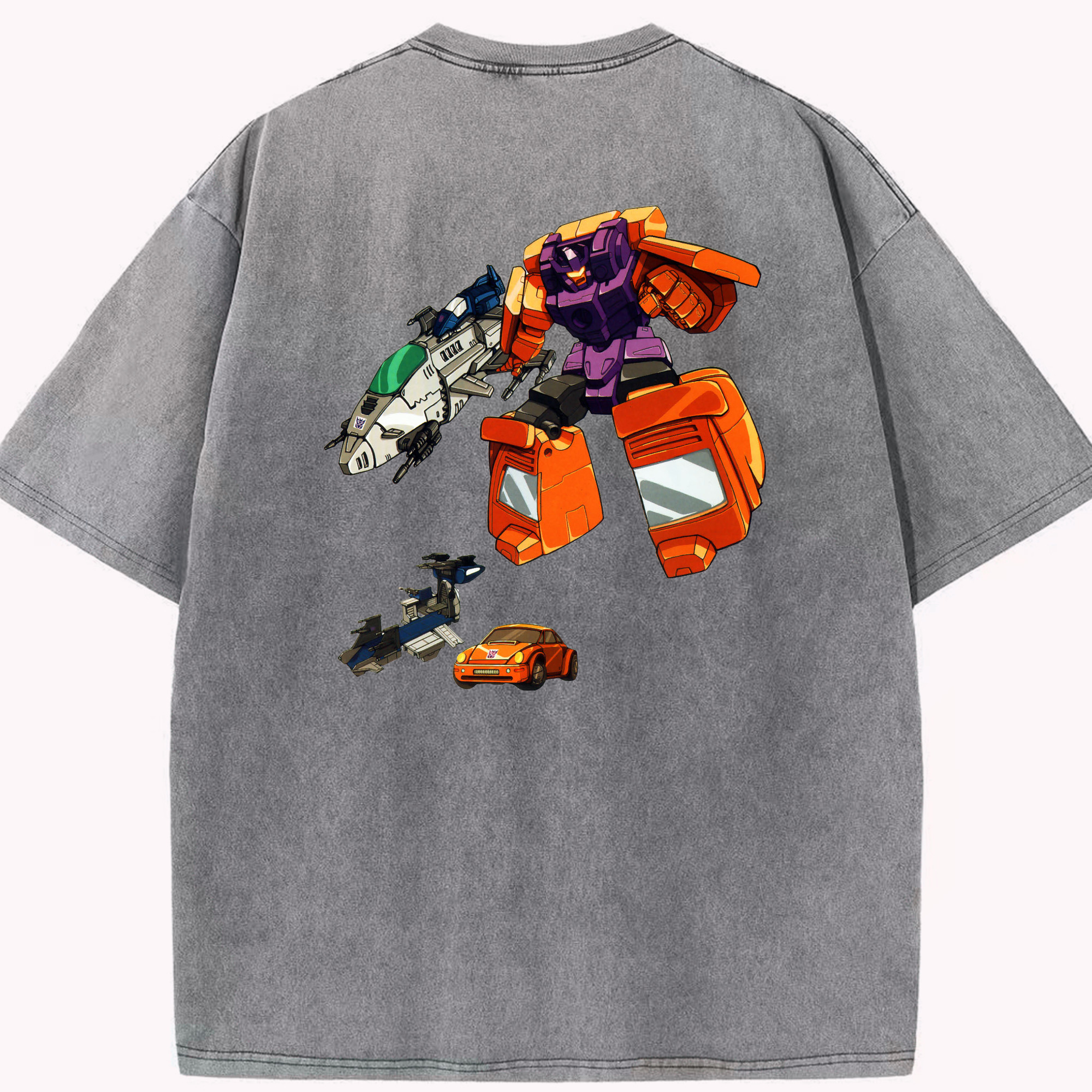 （画像用）  綿100% ヴィンテージ風 半袖Tシャツ（背面プリント）