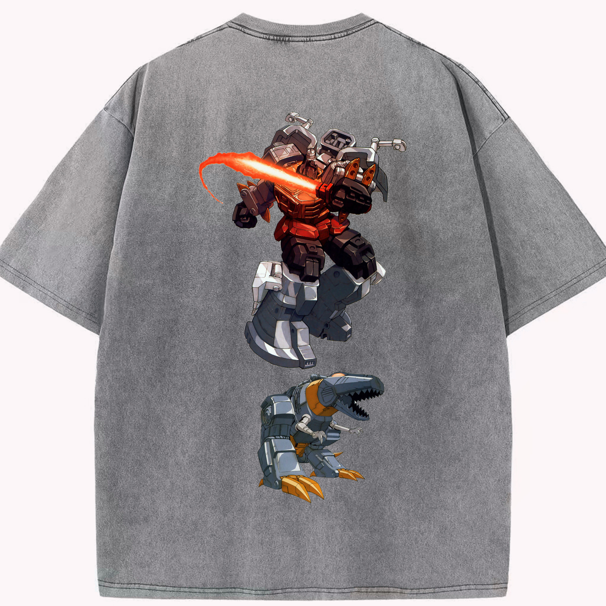 （画像用）  綿100% ヴィンテージ風 半袖Tシャツ（背面プリント）