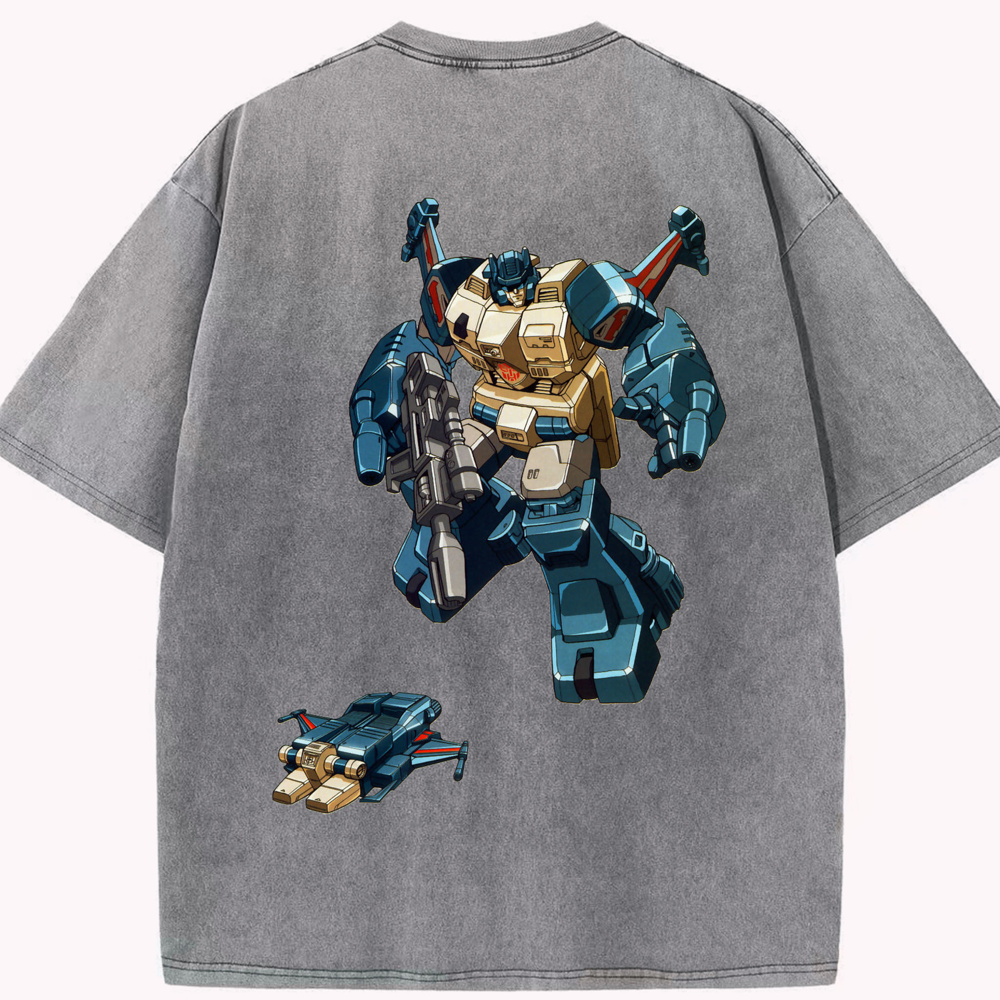 （画像用）  綿100% ヴィンテージ風 半袖Tシャツ（背面プリント）