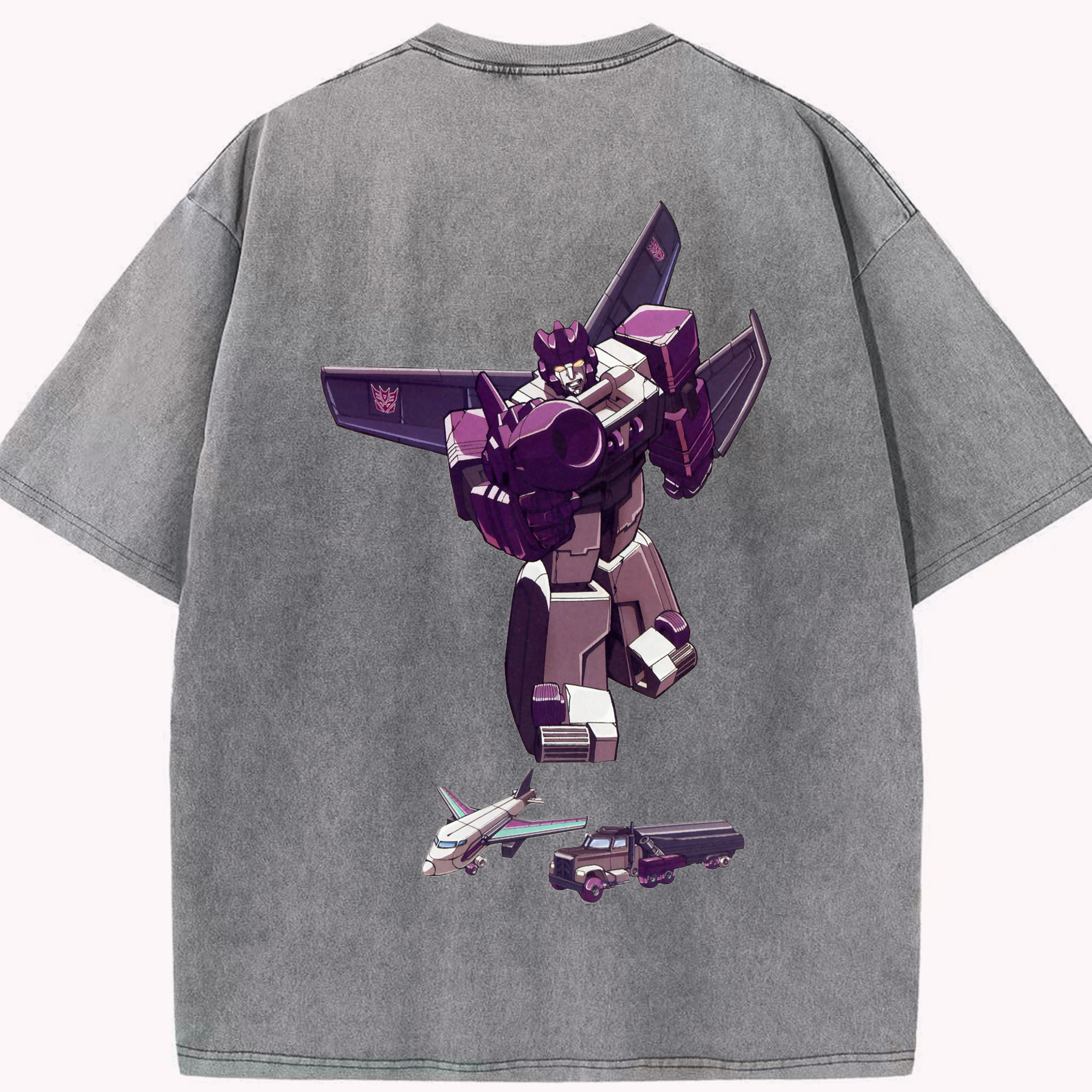 （画像用）  綿100% ヴィンテージ風 半袖Tシャツ（背面プリント）