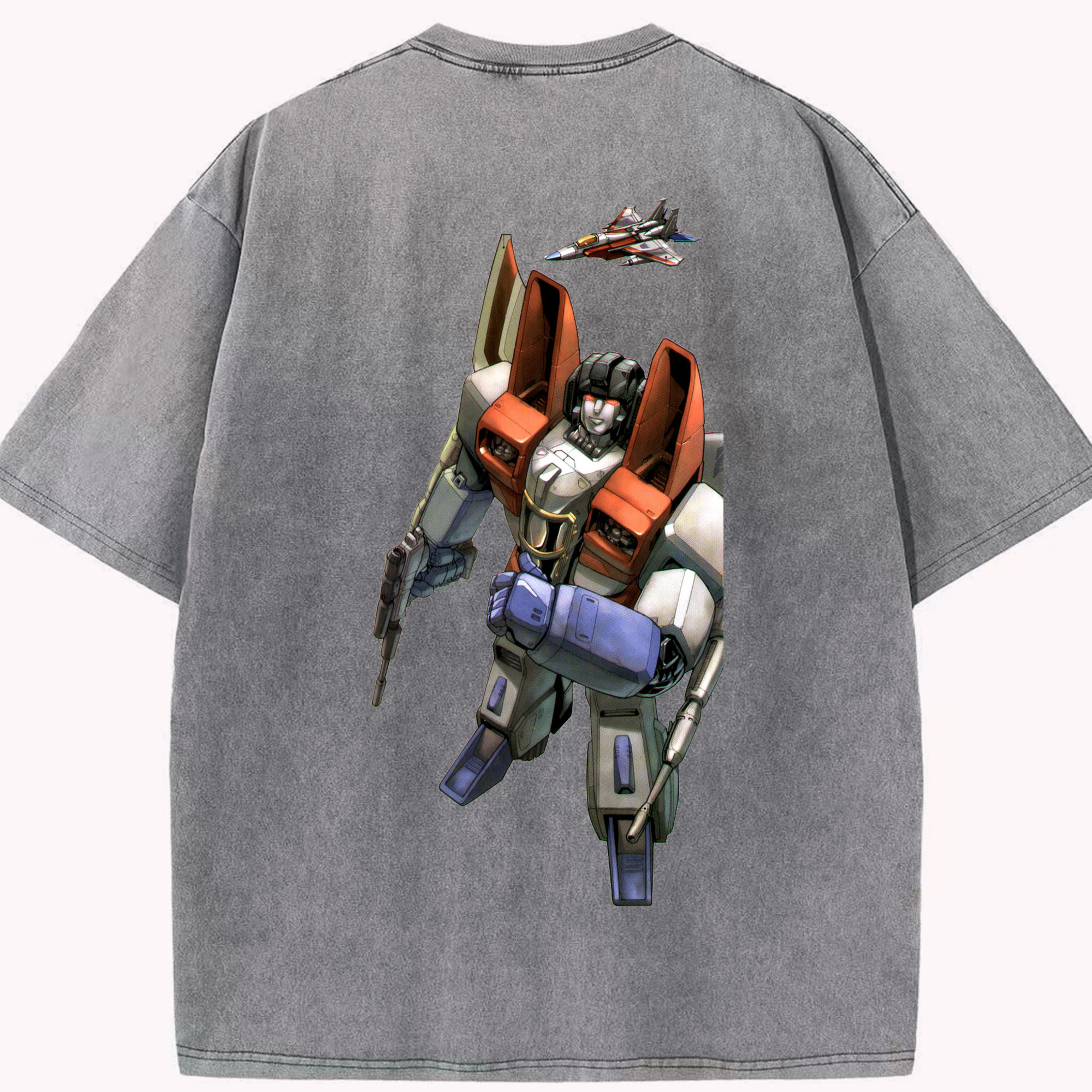（画像用）  綿100% ヴィンテージ風 半袖Tシャツ（背面プリント）