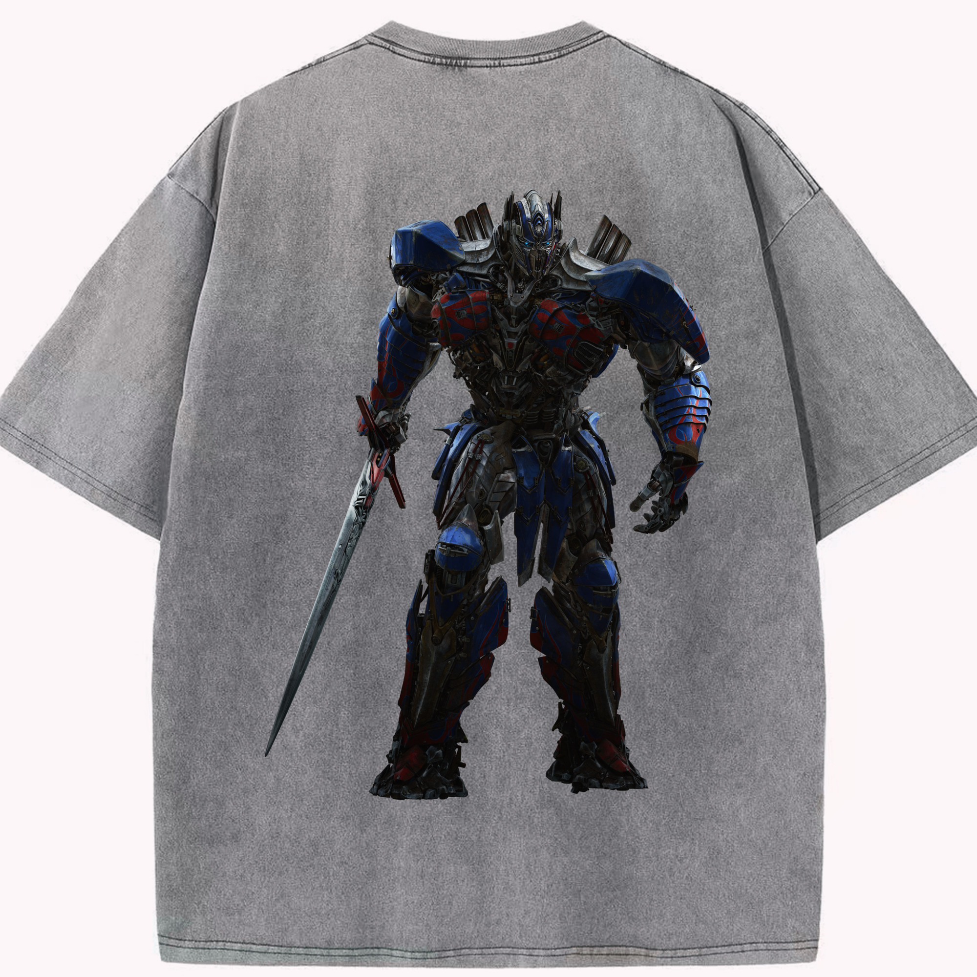 （画像用）  綿100% ヴィンテージ風 半袖Tシャツ（背面プリント）