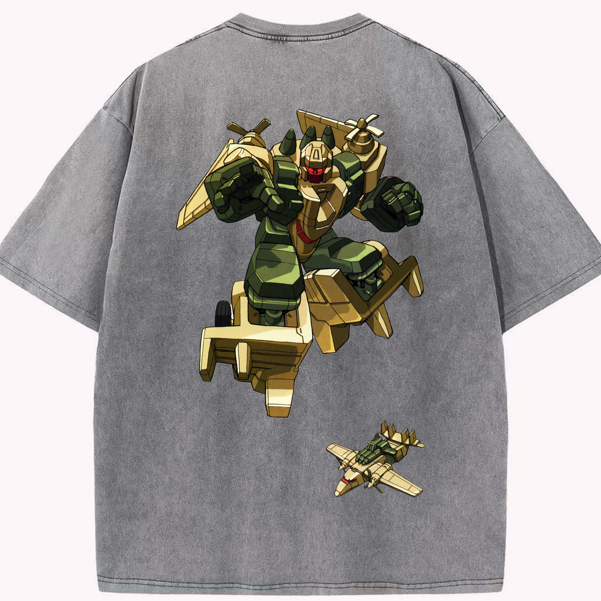 （画像用）  綿100% ヴィンテージ風 半袖Tシャツ（背面プリント）