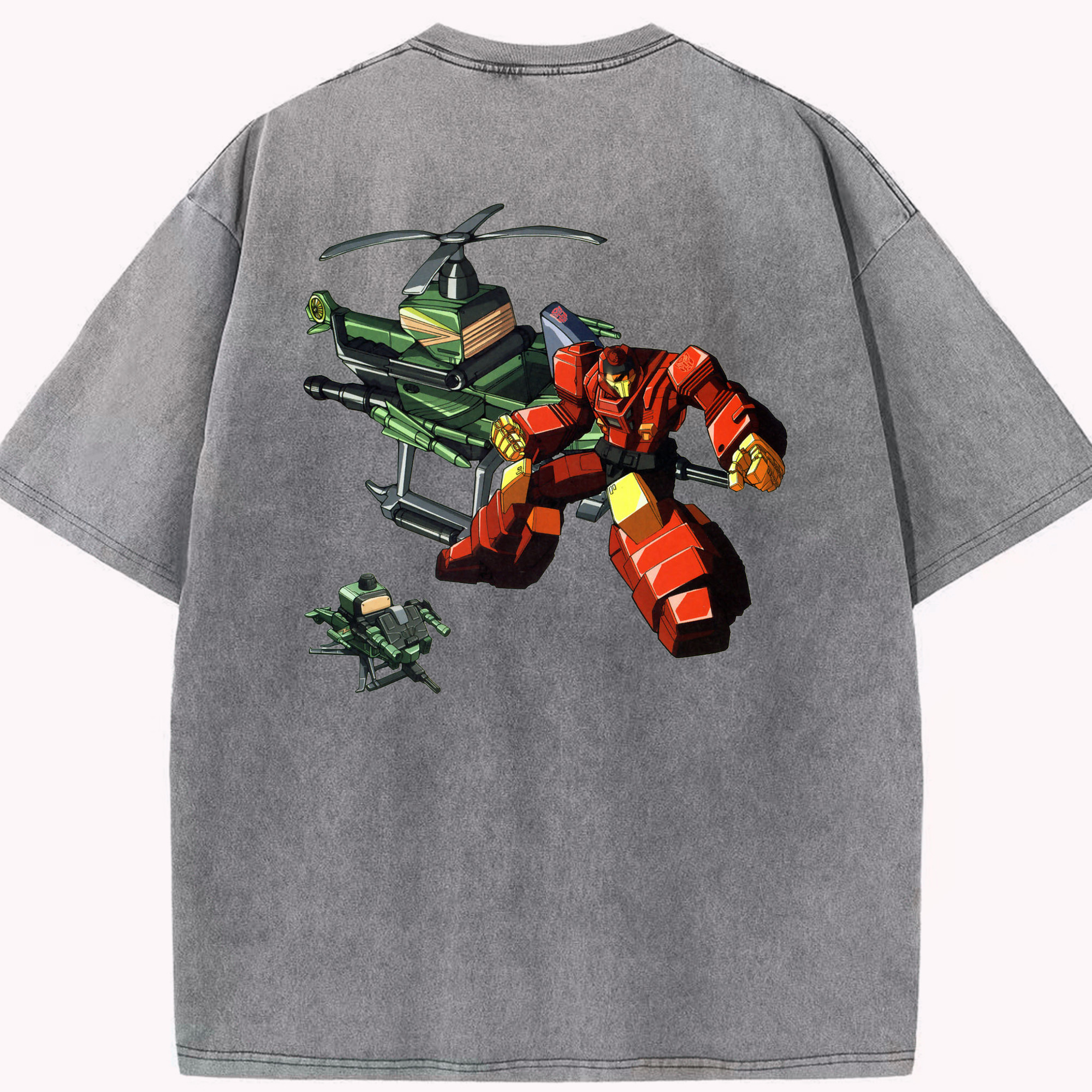 （画像用）  綿100% ヴィンテージ風 半袖Tシャツ（背面プリント）