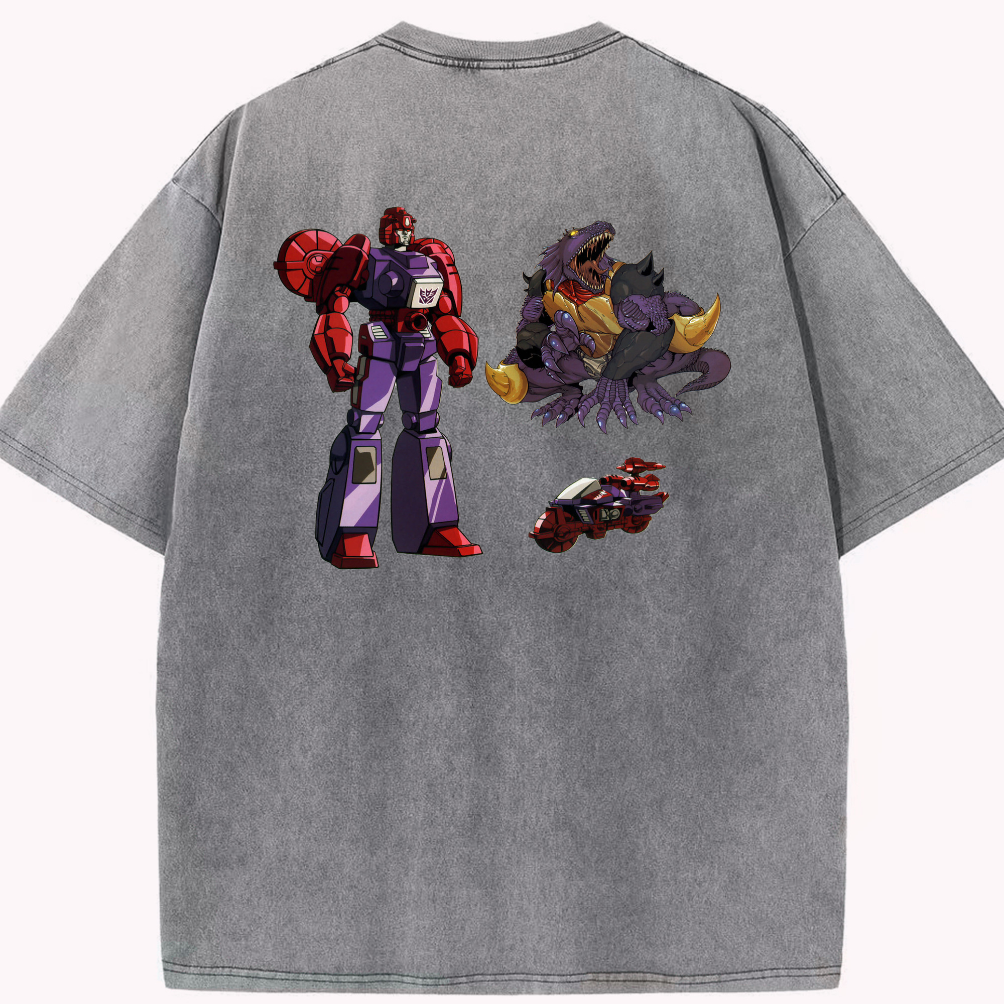 （画像用）  綿100% ヴィンテージ風 半袖Tシャツ（背面プリント）