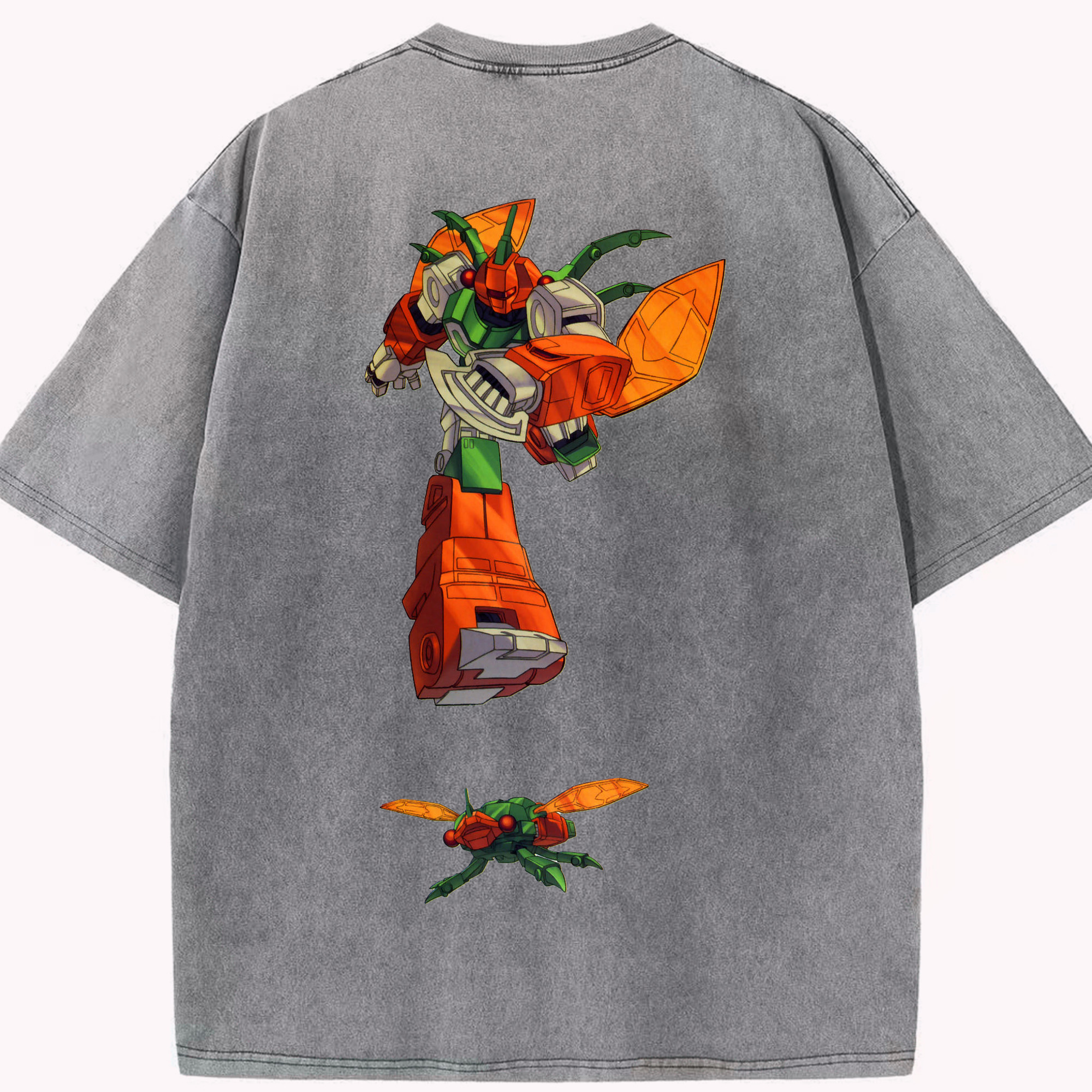 （画像用）  綿100% ヴィンテージ風 半袖Tシャツ（背面プリント）