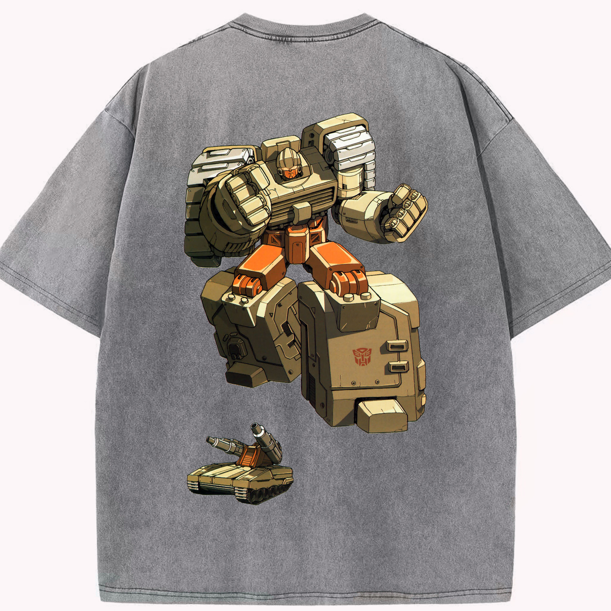 （画像用）  綿100% ヴィンテージ風 半袖Tシャツ（背面プリント）