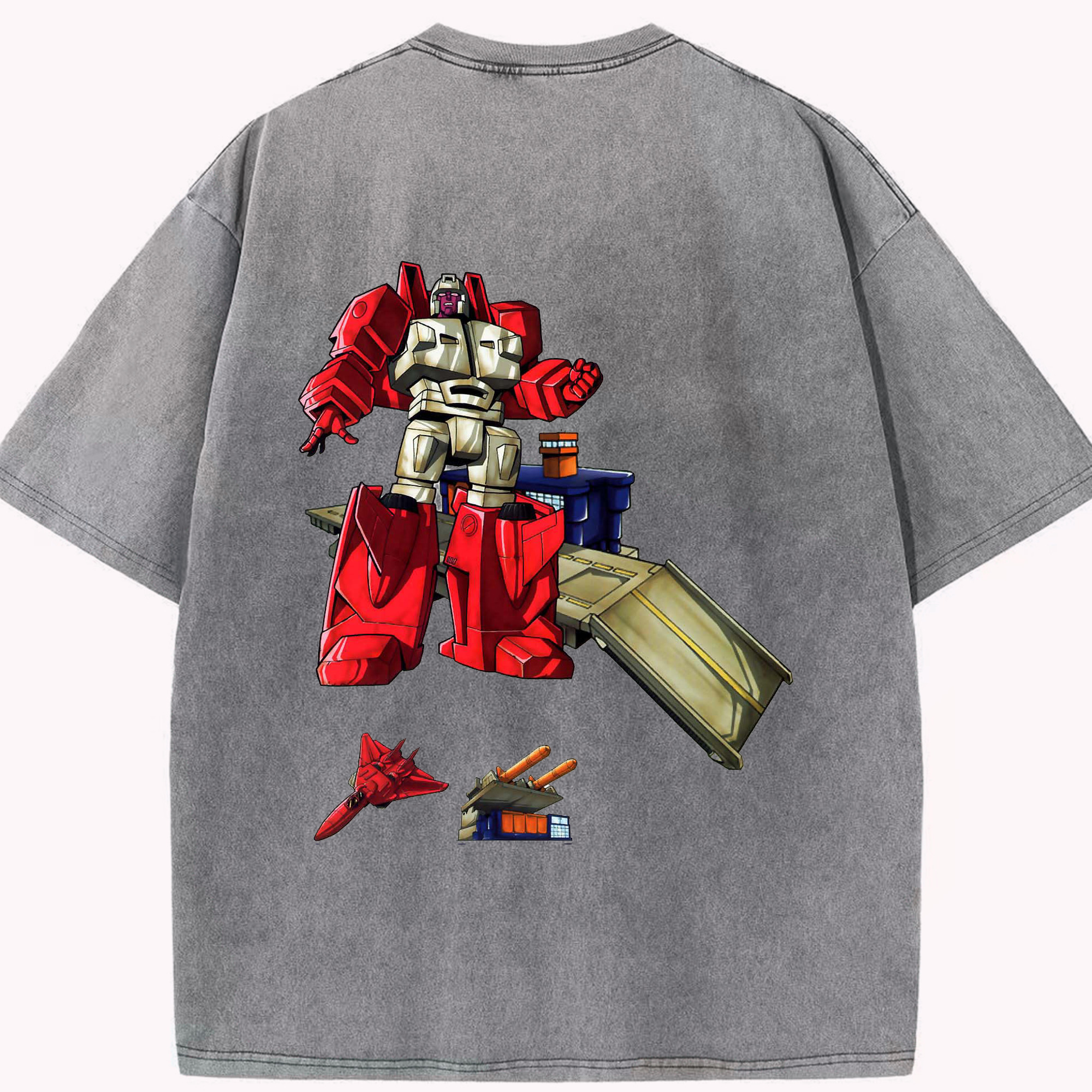 （画像用）  綿100% ヴィンテージ風 半袖Tシャツ（背面プリント）