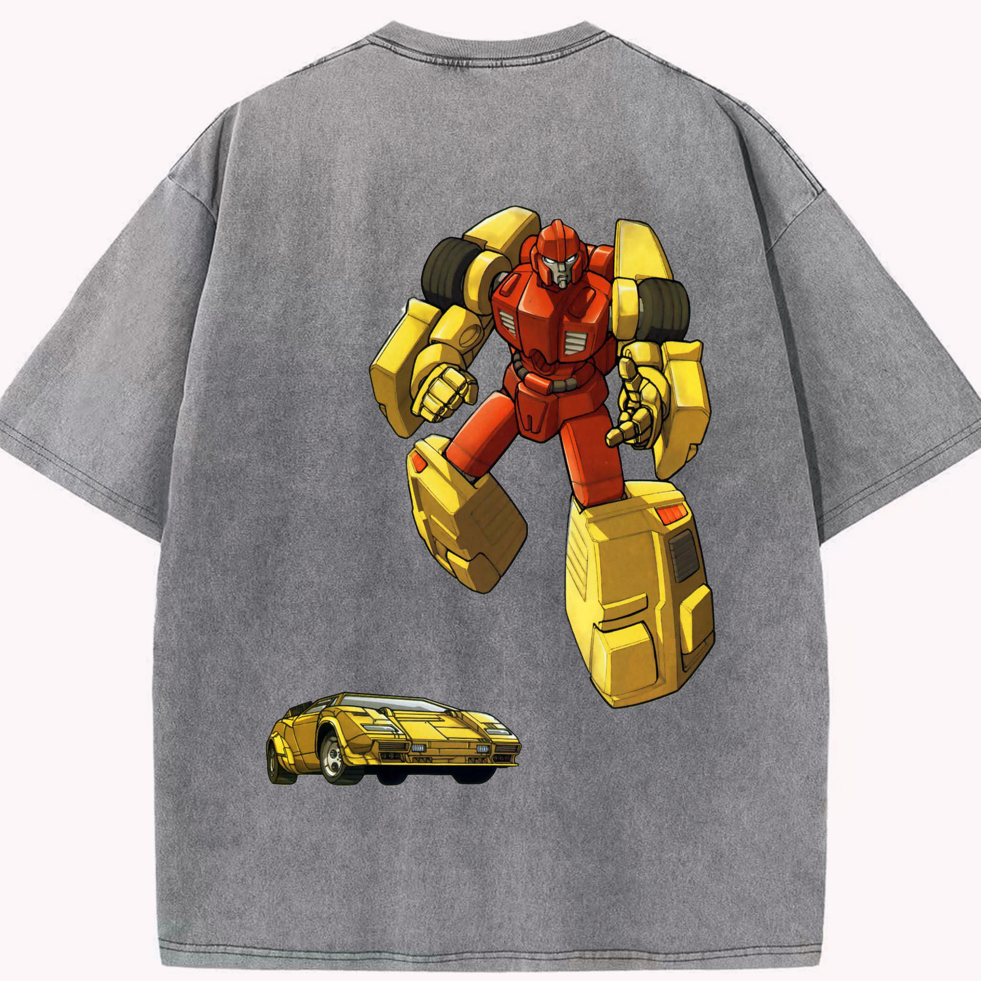 （画像用）  綿100% ヴィンテージ風 半袖Tシャツ（背面プリント）