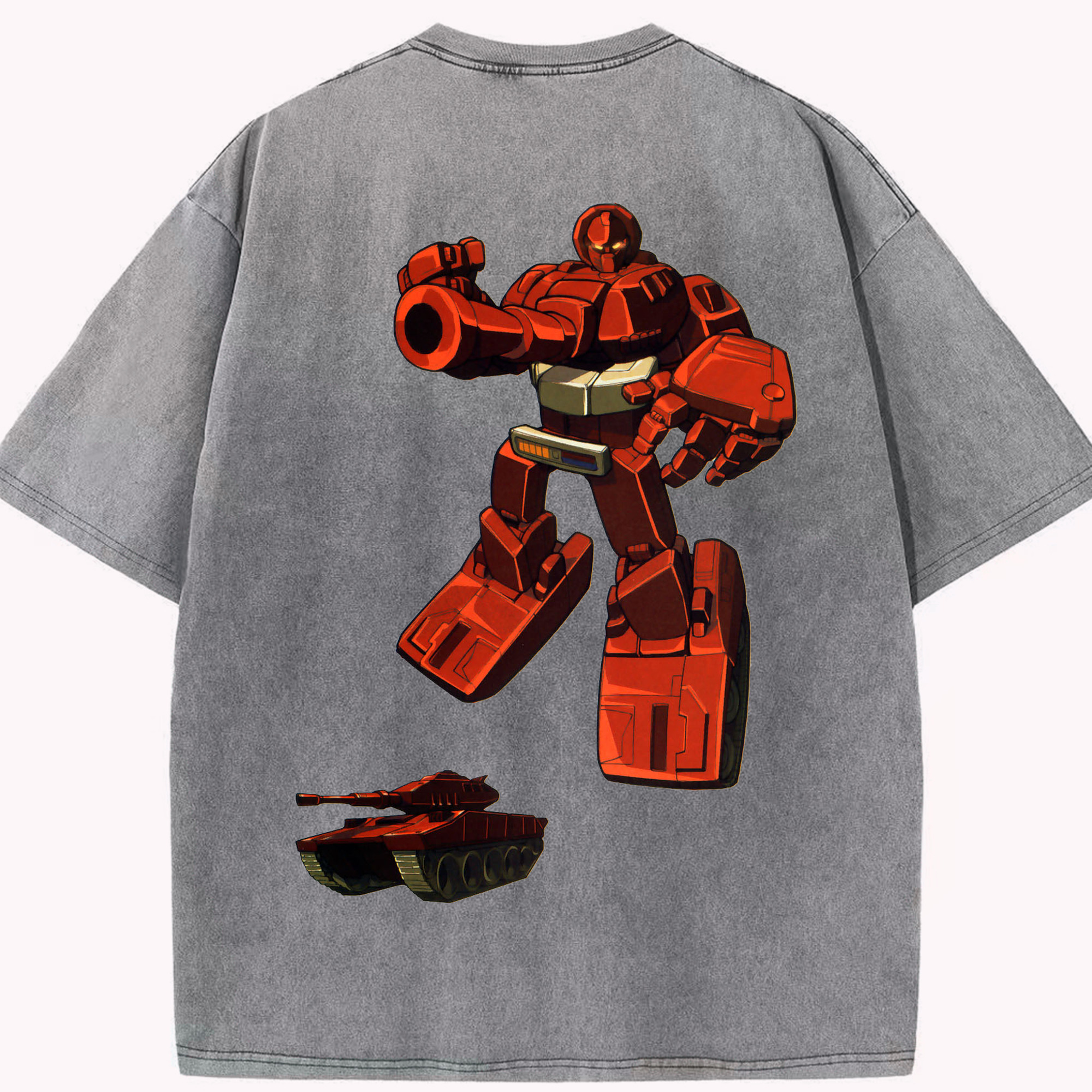 （画像用）  綿100% ヴィンテージ風 半袖Tシャツ（背面プリント）
