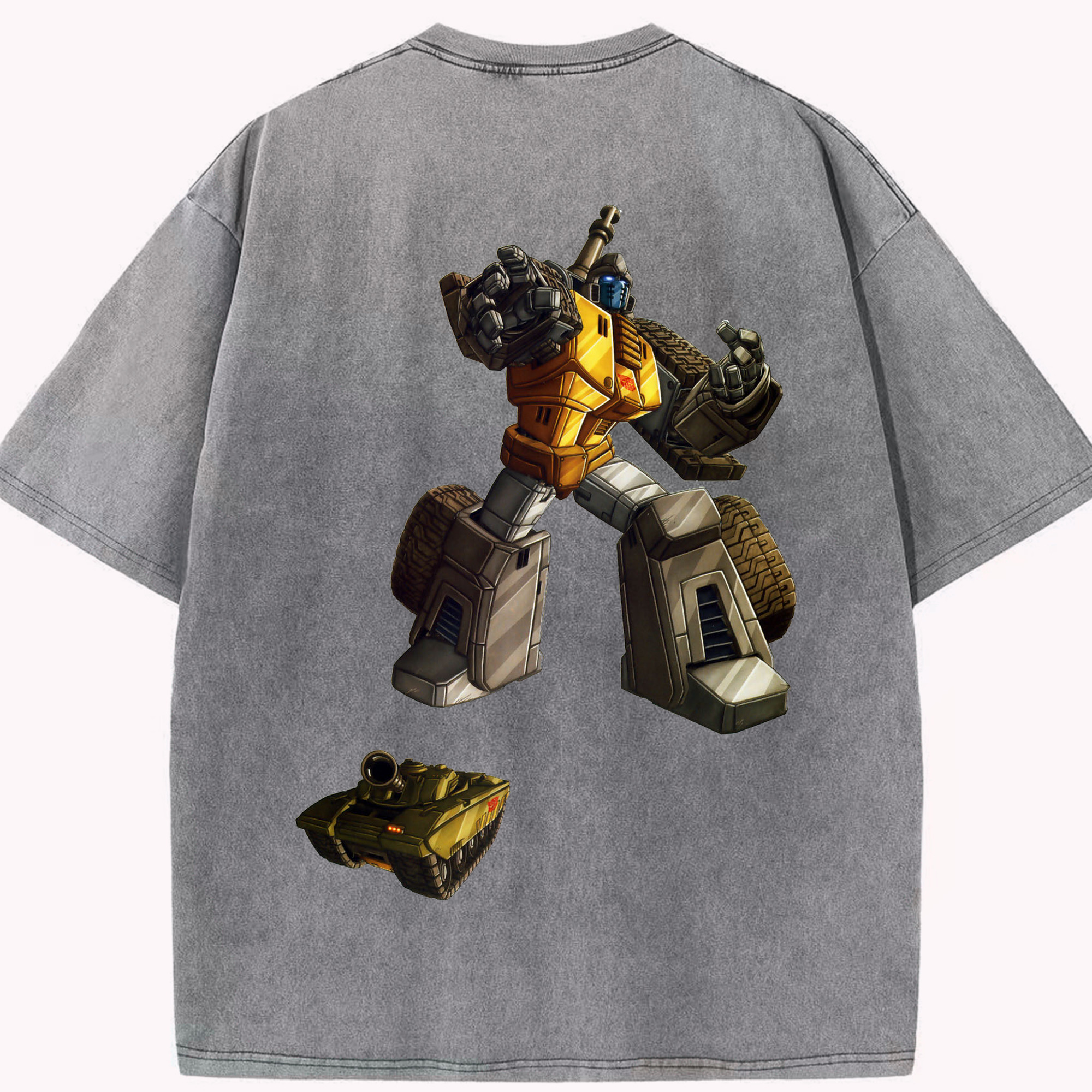 （画像用）  綿100% ヴィンテージ風 半袖Tシャツ（背面プリント）