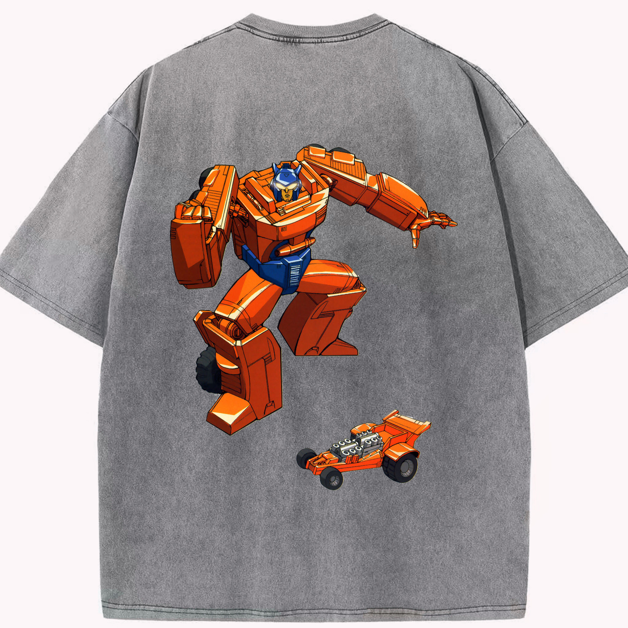 （画像用）  綿100% ヴィンテージ風 半袖Tシャツ（背面プリント）