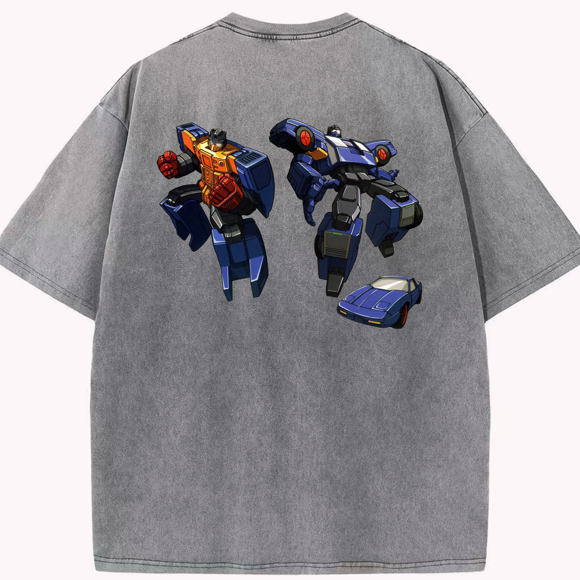 （画像用）  綿100% ヴィンテージ風 半袖Tシャツ（背面プリント）