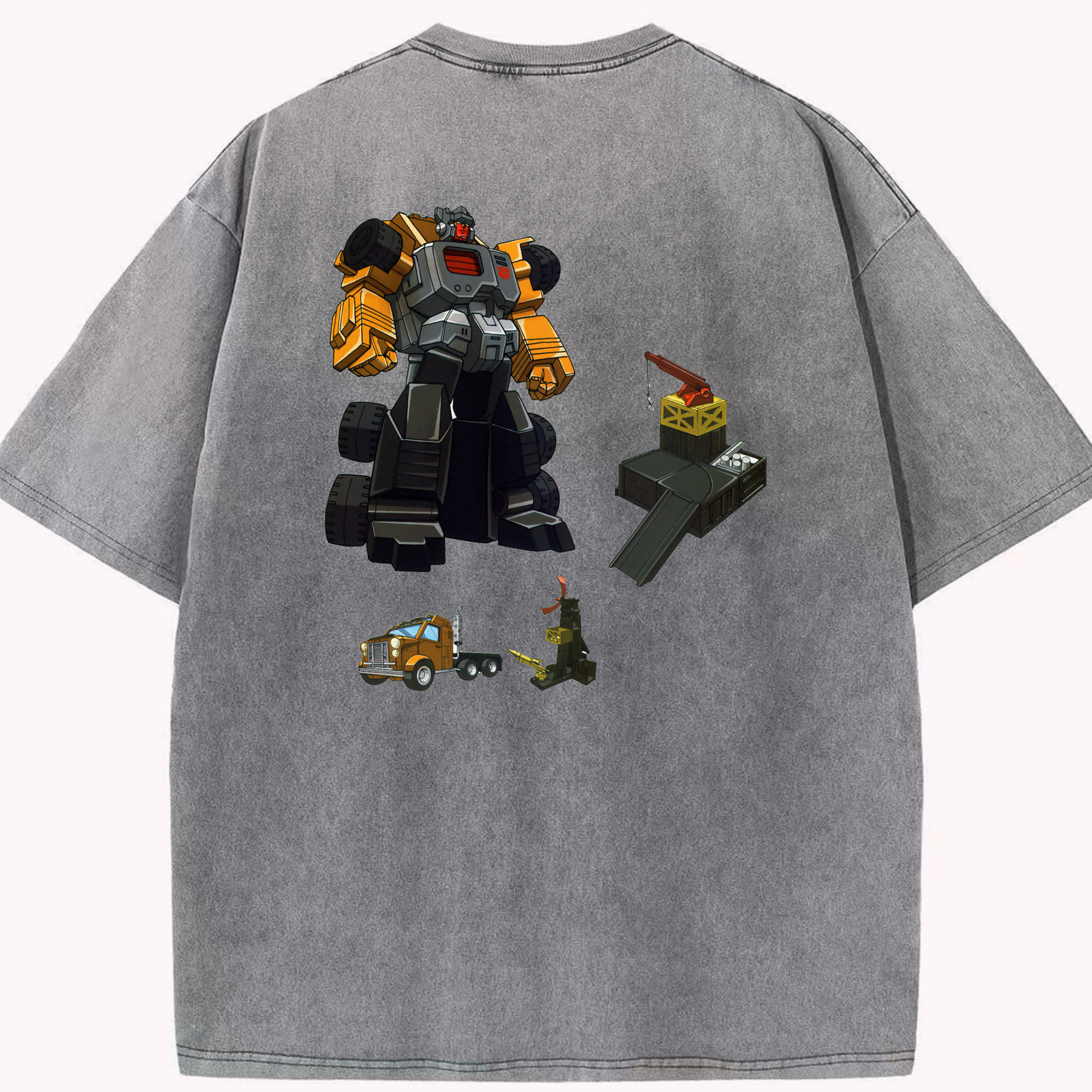 （画像用）  綿100% ヴィンテージ風 半袖Tシャツ（背面プリント）