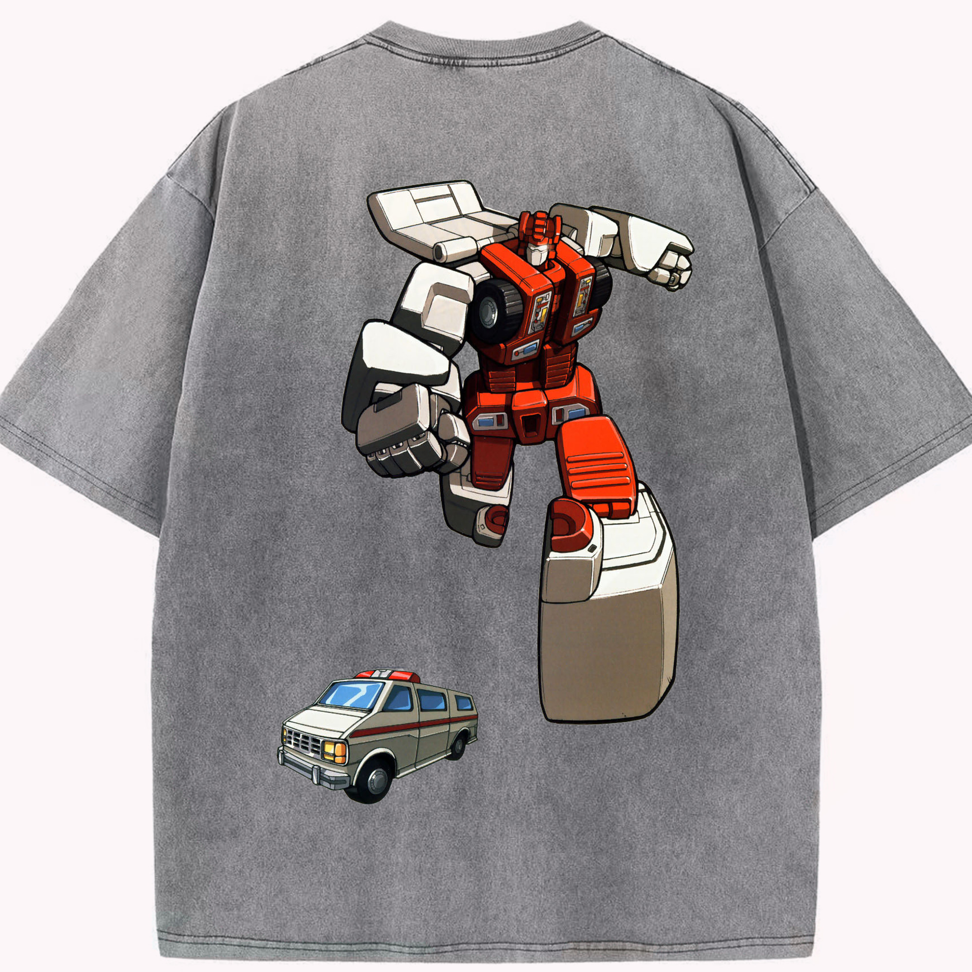 （画像用）  綿100% ヴィンテージ風 半袖Tシャツ（背面プリント）