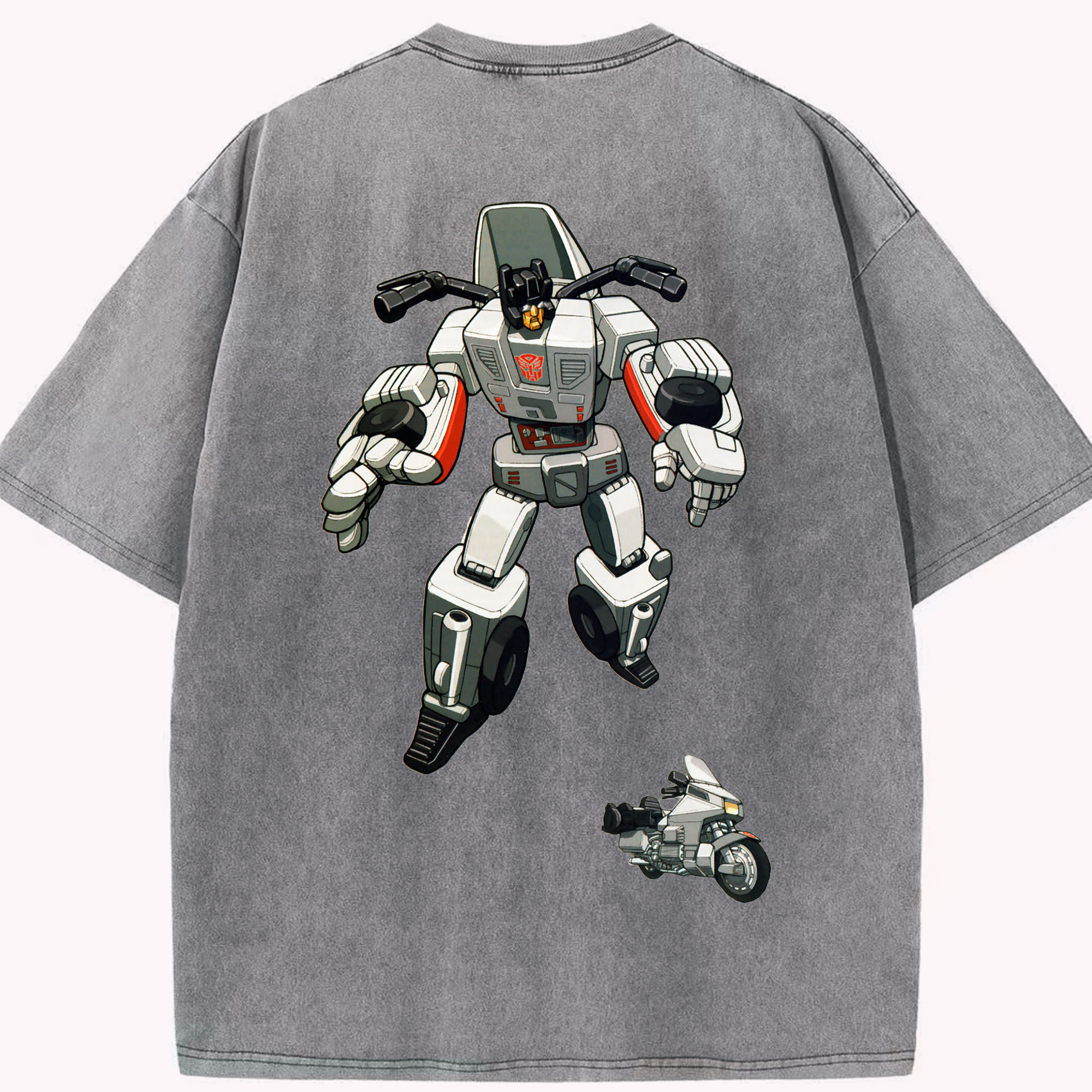 （画像用）  綿100% ヴィンテージ風 半袖Tシャツ（背面プリント）