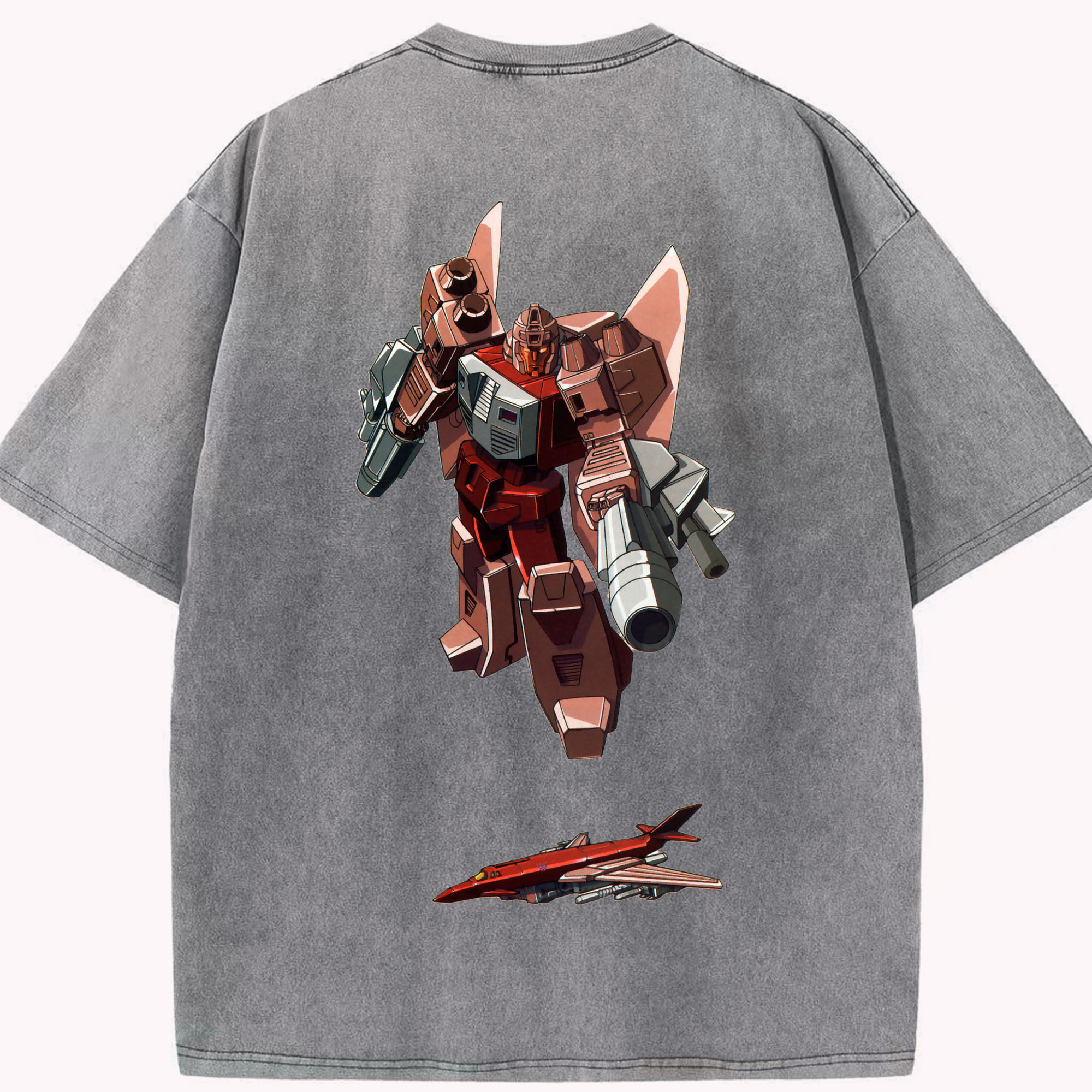 （画像用）  綿100% ヴィンテージ風 半袖Tシャツ（背面プリント）