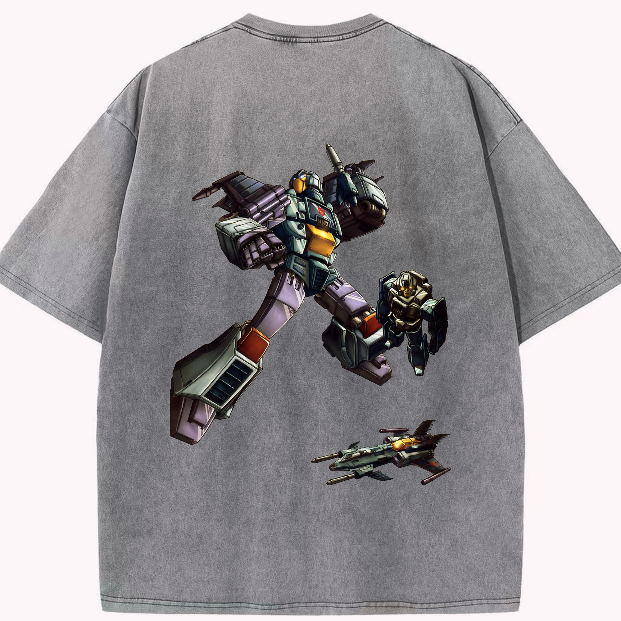 （画像用）  綿100% ヴィンテージ風 半袖Tシャツ（背面プリント）