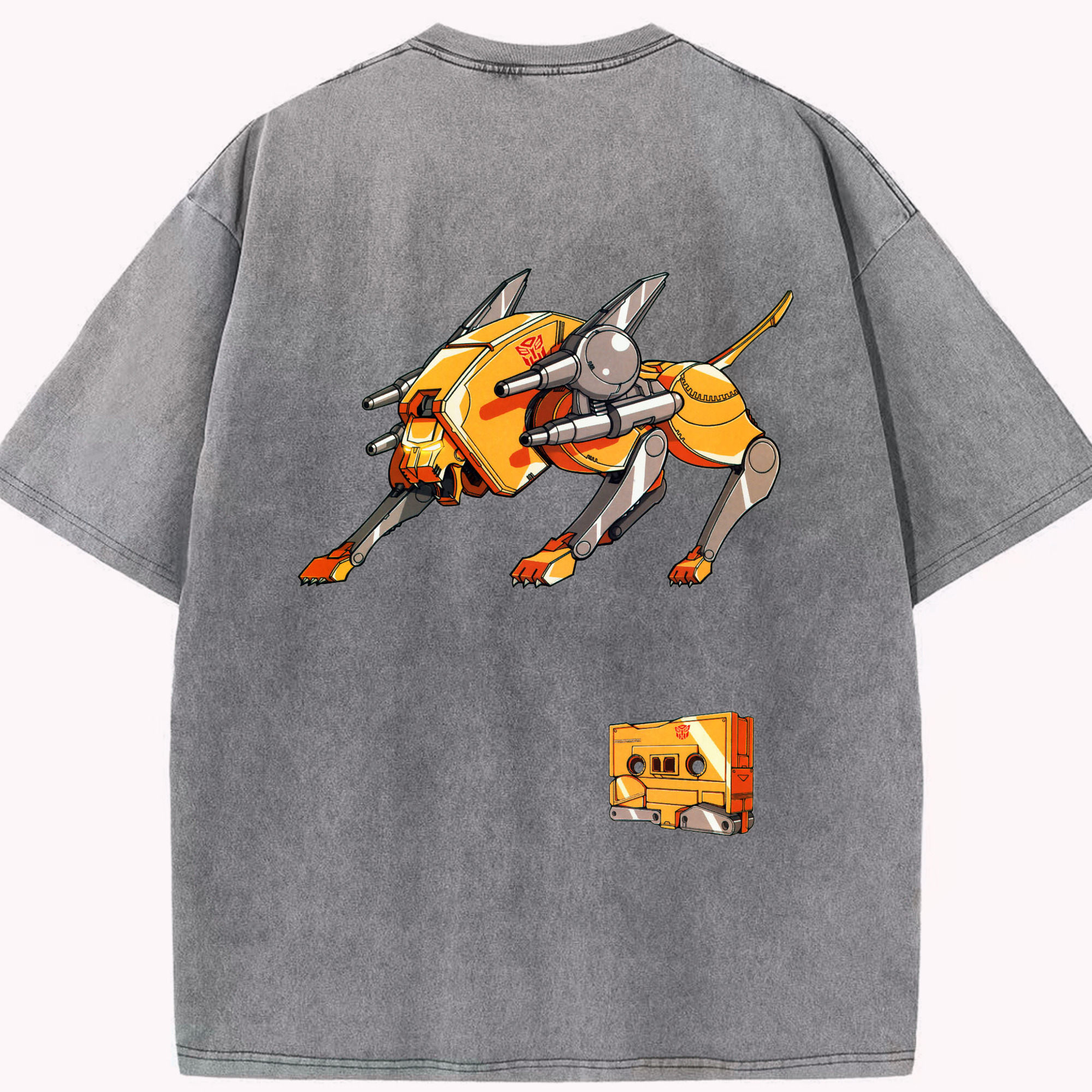 （画像用）  綿100% ヴィンテージ風 半袖Tシャツ（背面プリント）