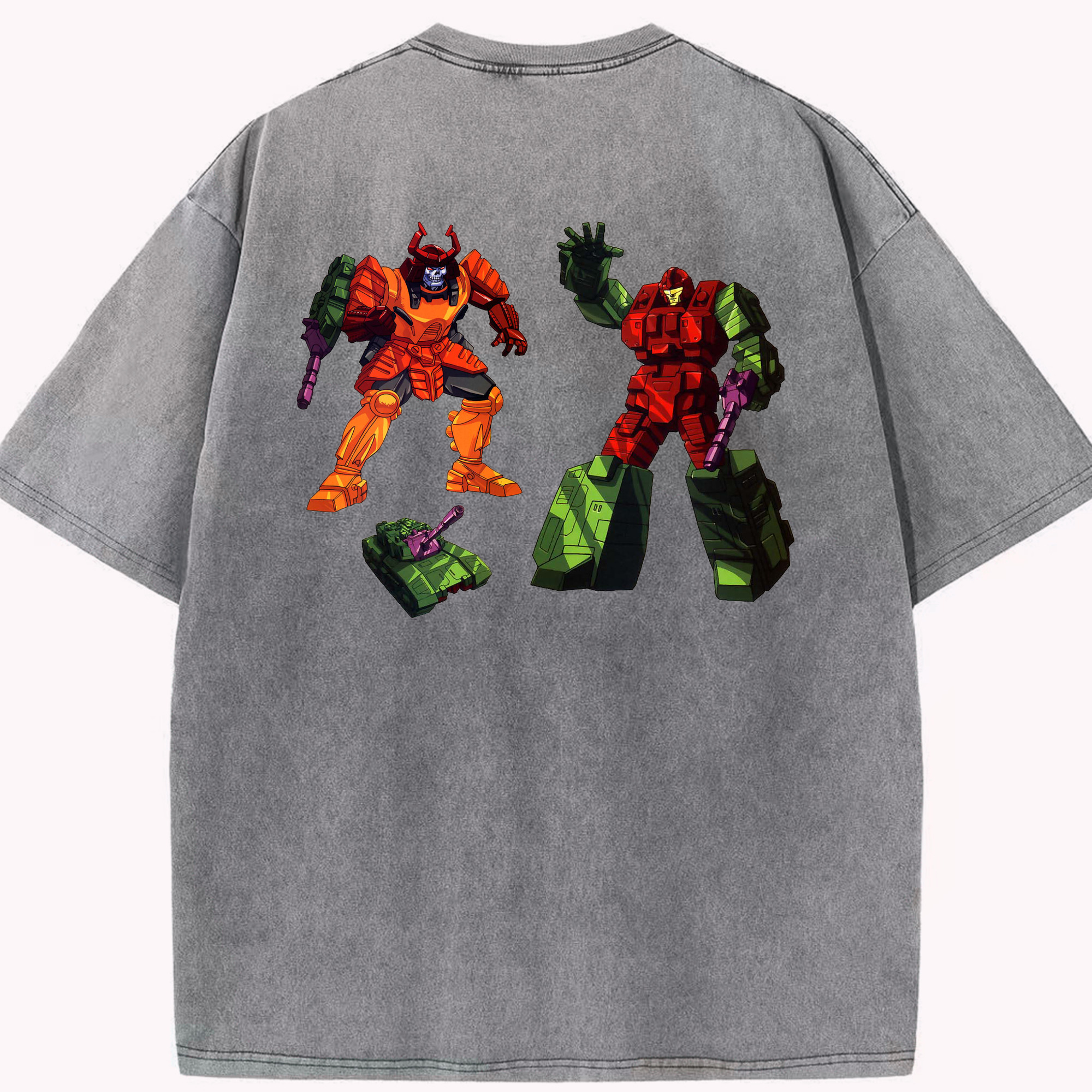 （画像用）  綿100% ヴィンテージ風 半袖Tシャツ（背面プリント）