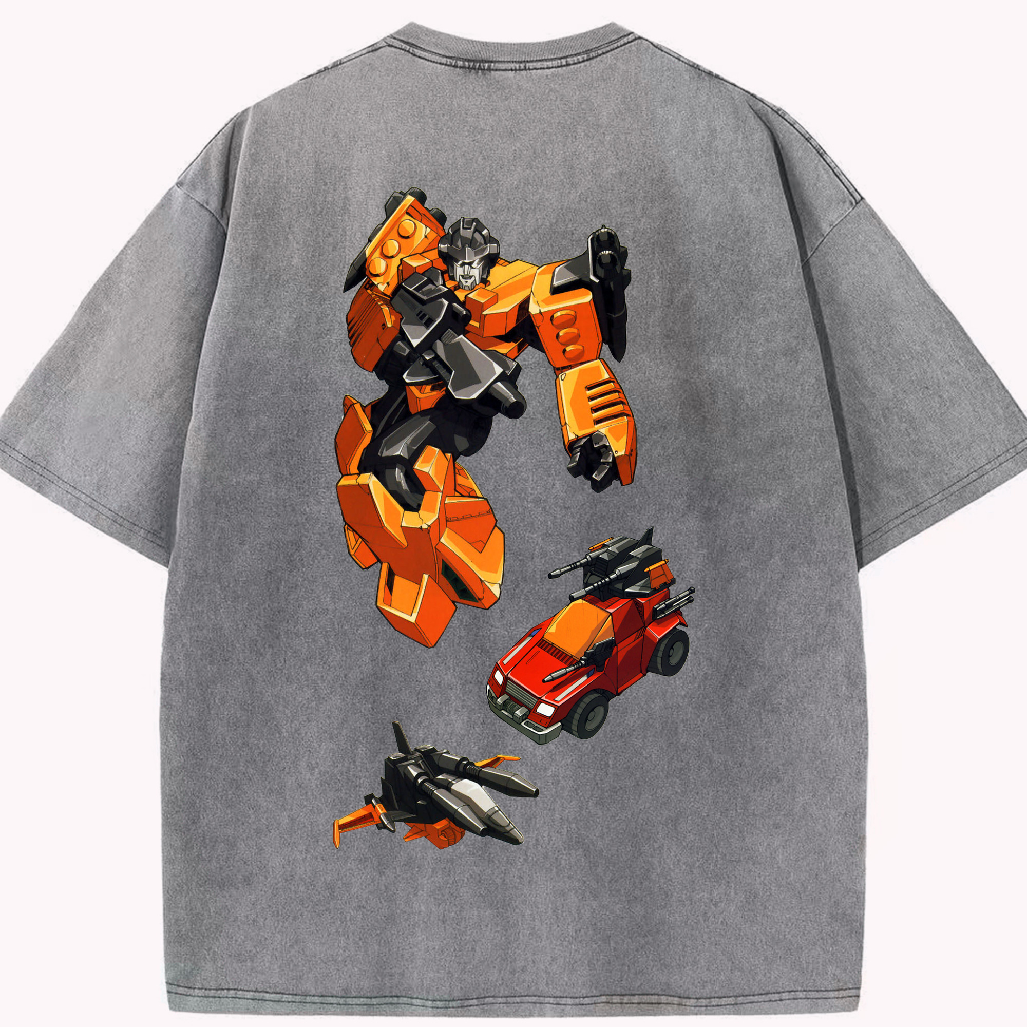 （画像用）  綿100% ヴィンテージ風 半袖Tシャツ（背面プリント）