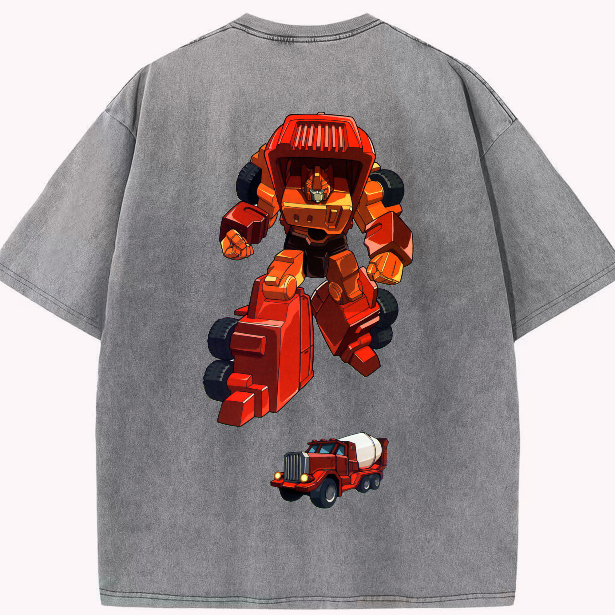 （画像用）  綿100% ヴィンテージ風 半袖Tシャツ（背面プリント）