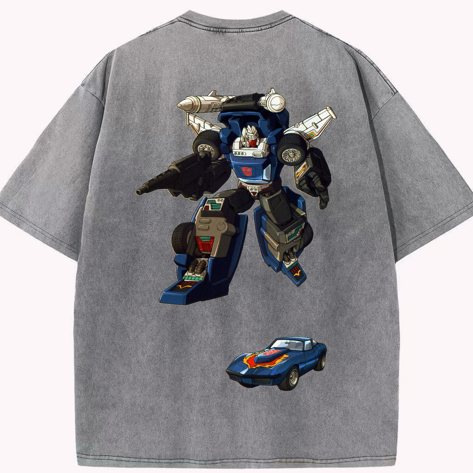 （画像用）  綿100% ヴィンテージ風 半袖Tシャツ（背面プリント）