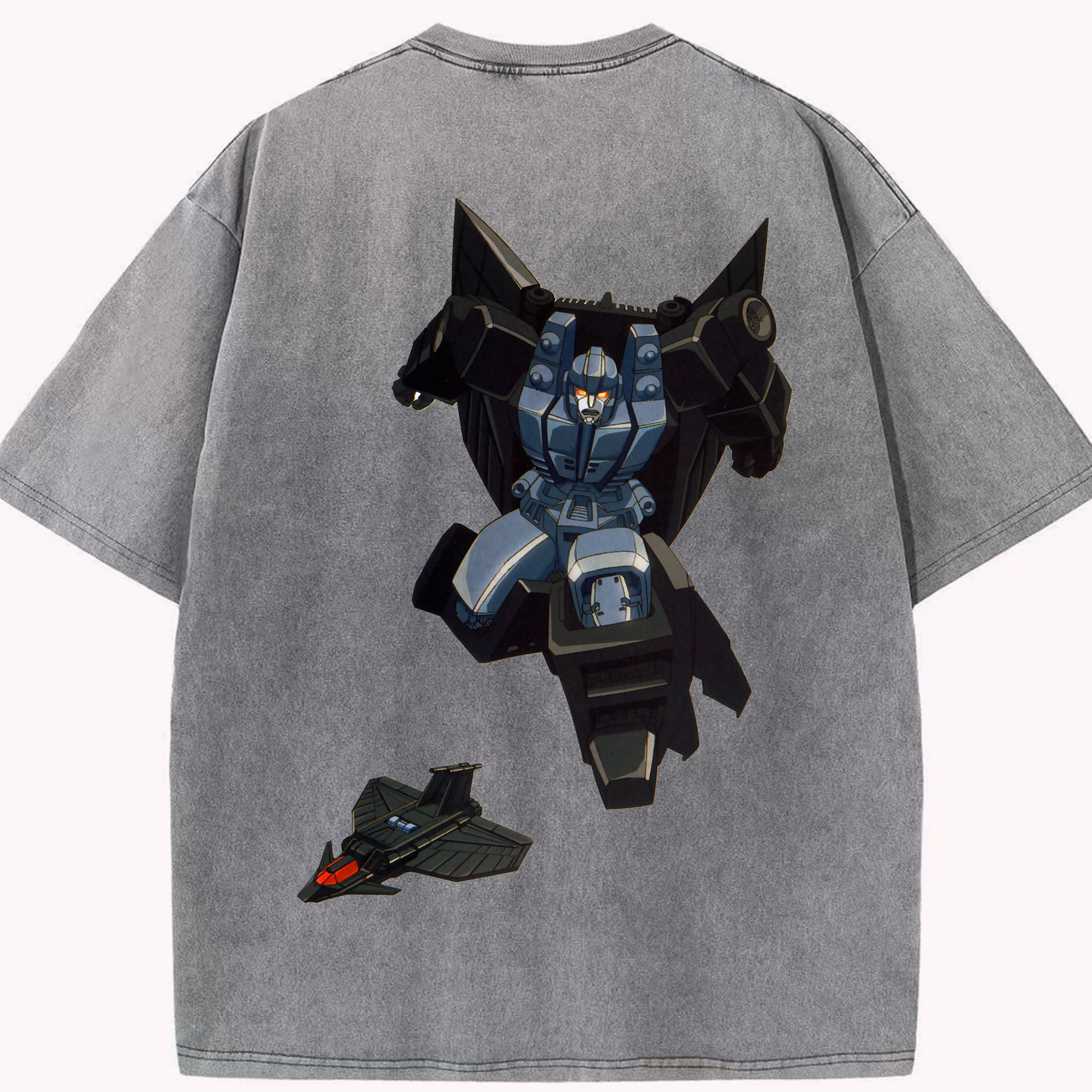 （画像用）  綿100% ヴィンテージ風 半袖Tシャツ（背面プリント）