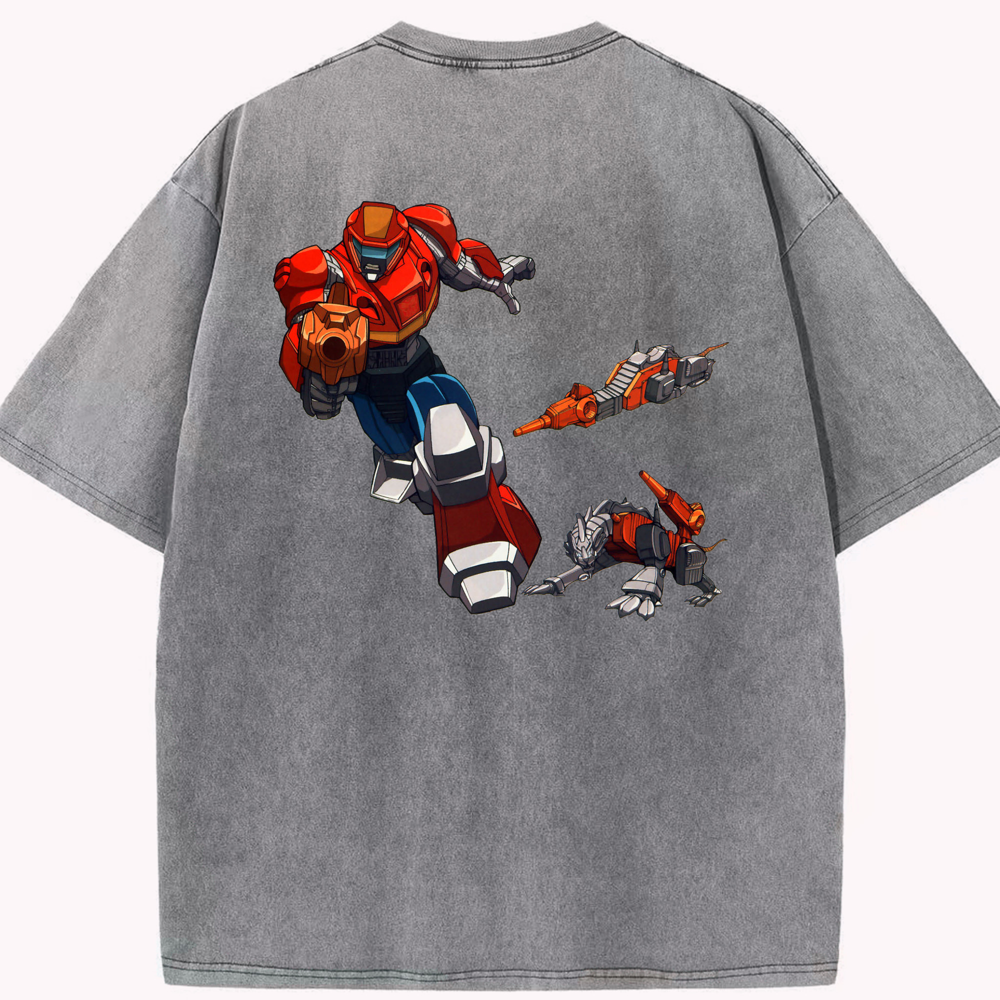 （画像用）  綿100% ヴィンテージ風 半袖Tシャツ（背面プリント）