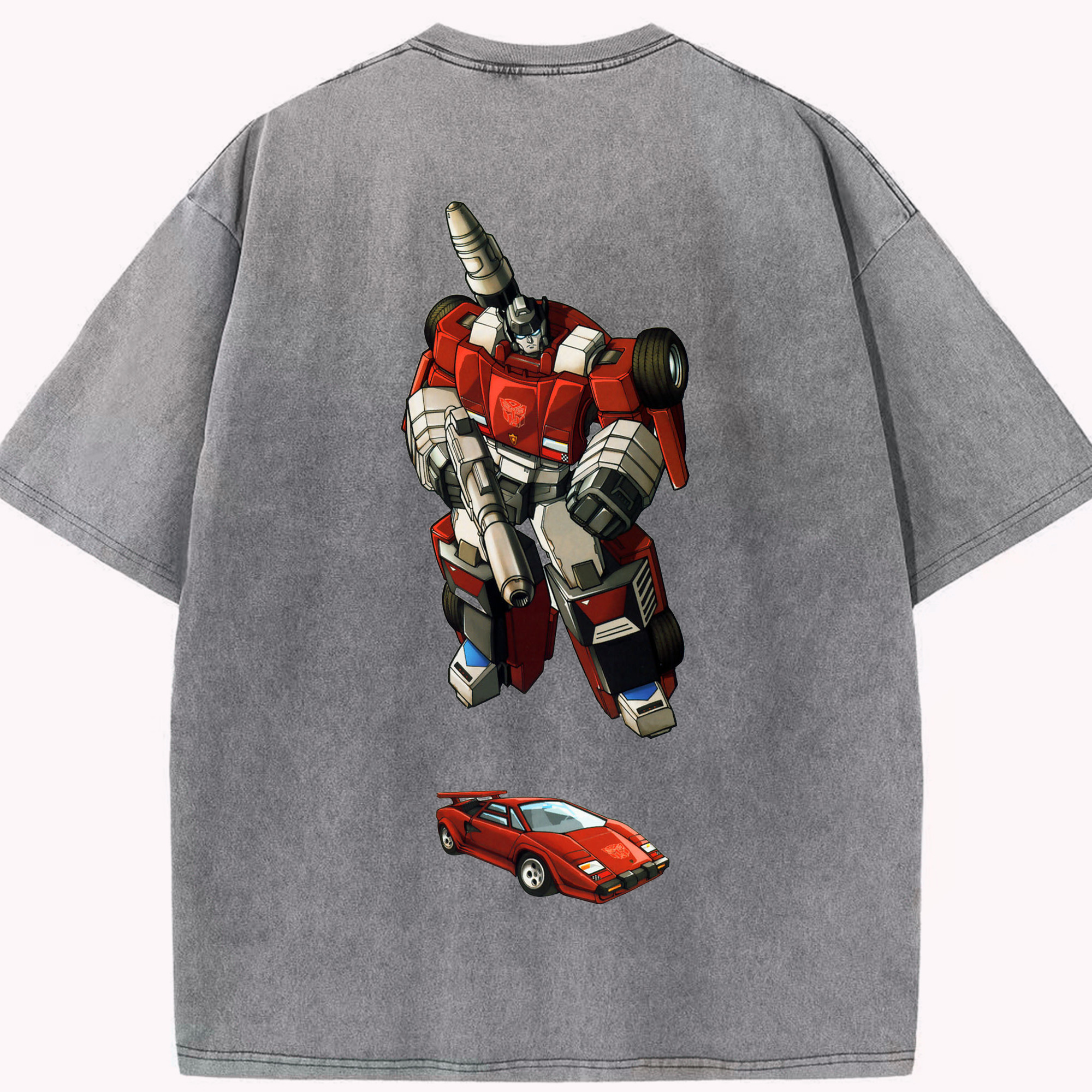 （画像用）  綿100% ヴィンテージ風 半袖Tシャツ（背面プリント）