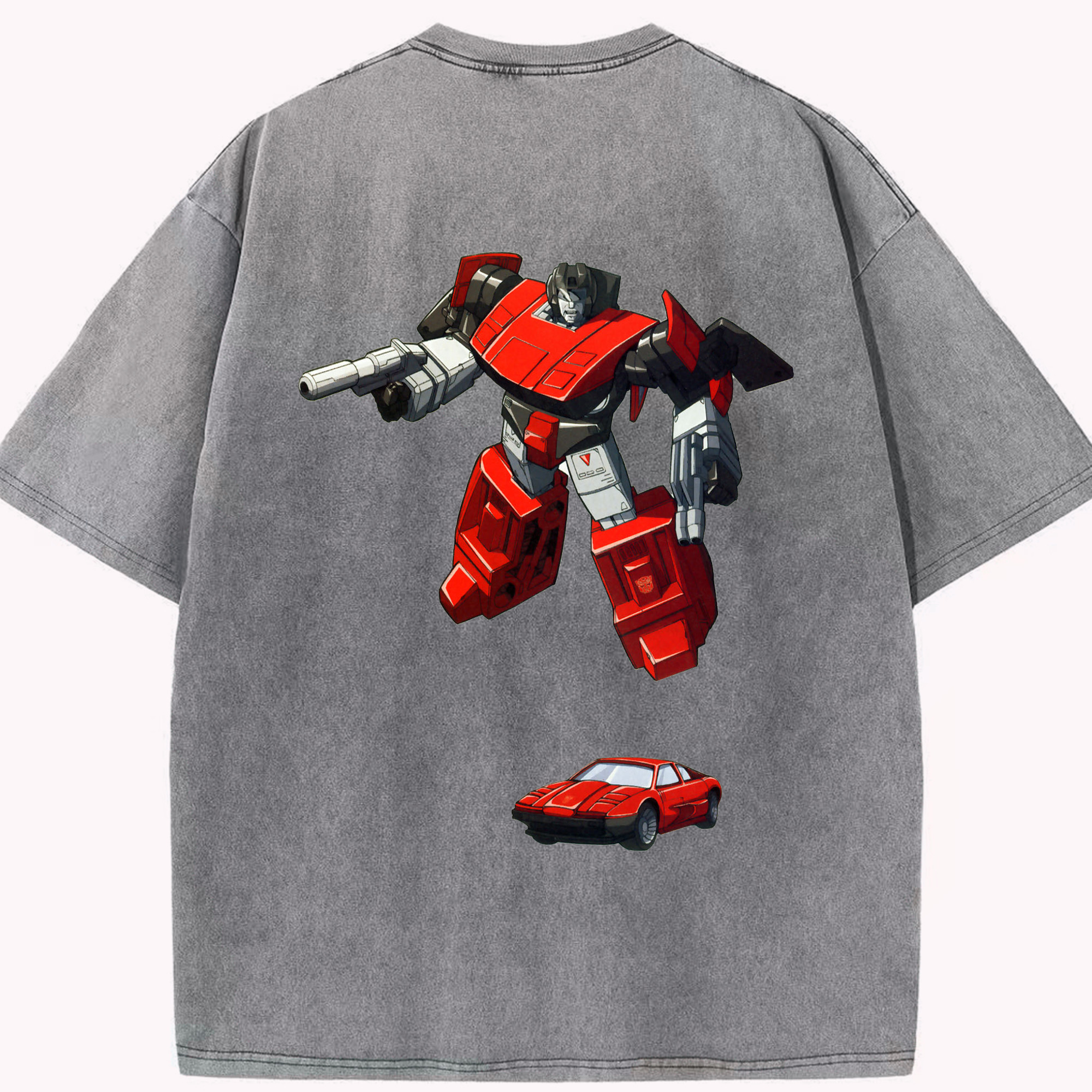 （画像用）  綿100% ヴィンテージ風 半袖Tシャツ（背面プリント）