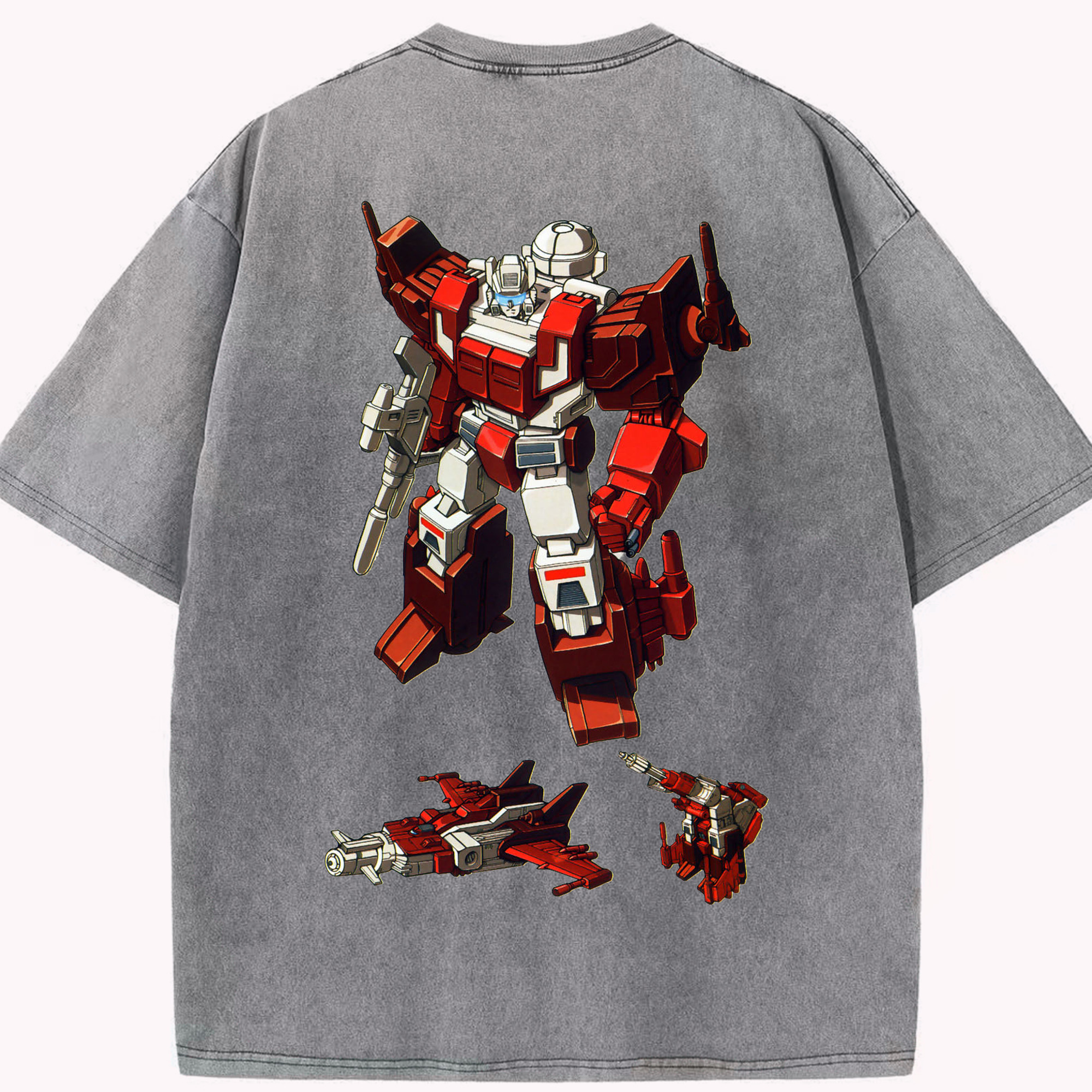 （画像用）  綿100% ヴィンテージ風 半袖Tシャツ（背面プリント）