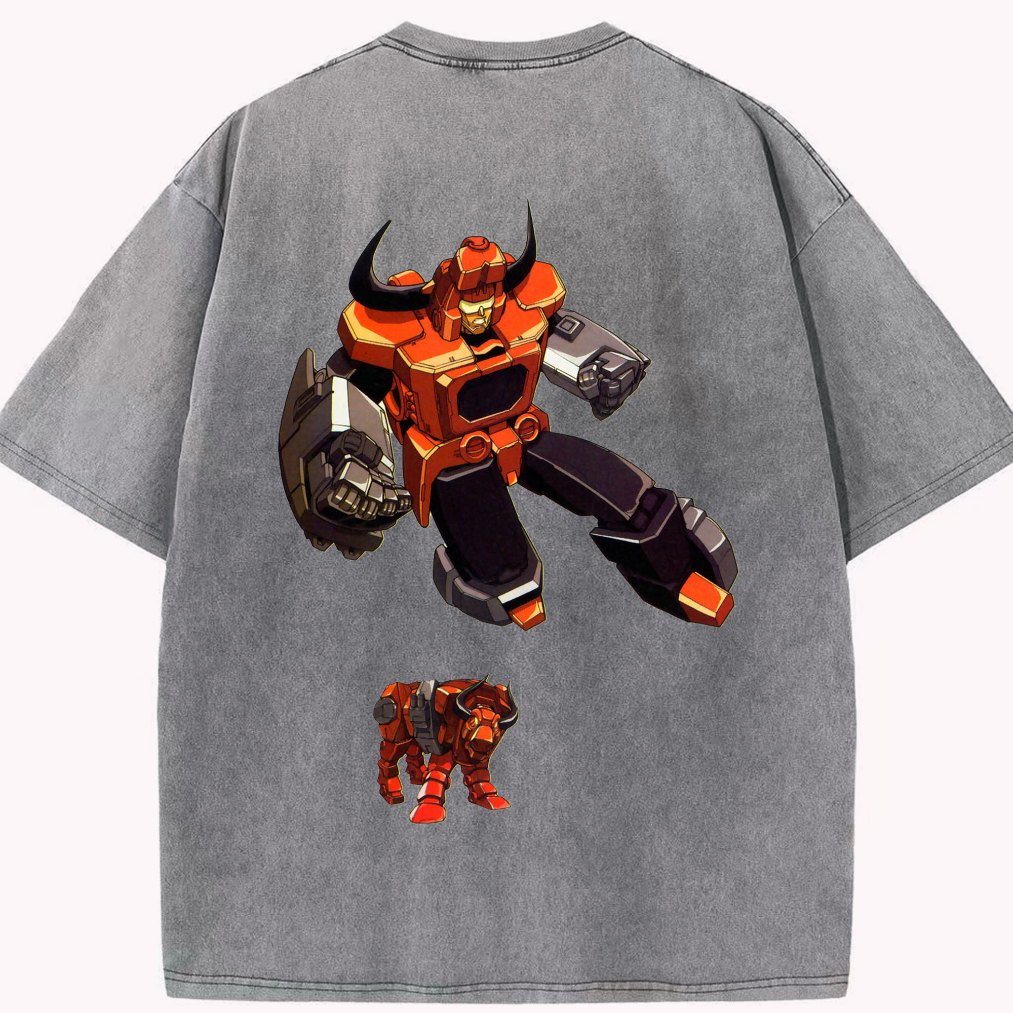 （画像用）  綿100% ヴィンテージ風 半袖Tシャツ（背面プリント）